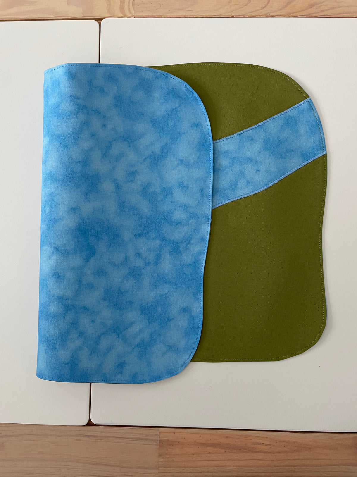 River Play Mat - Mid Blue reverse - Ready to post