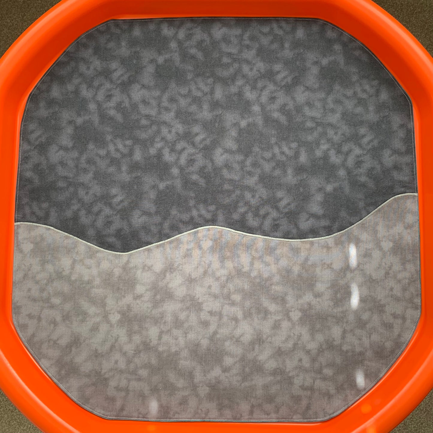 Tuff Tray Play Mat - IN STOCK - Black & Grey with a Jade Reverse