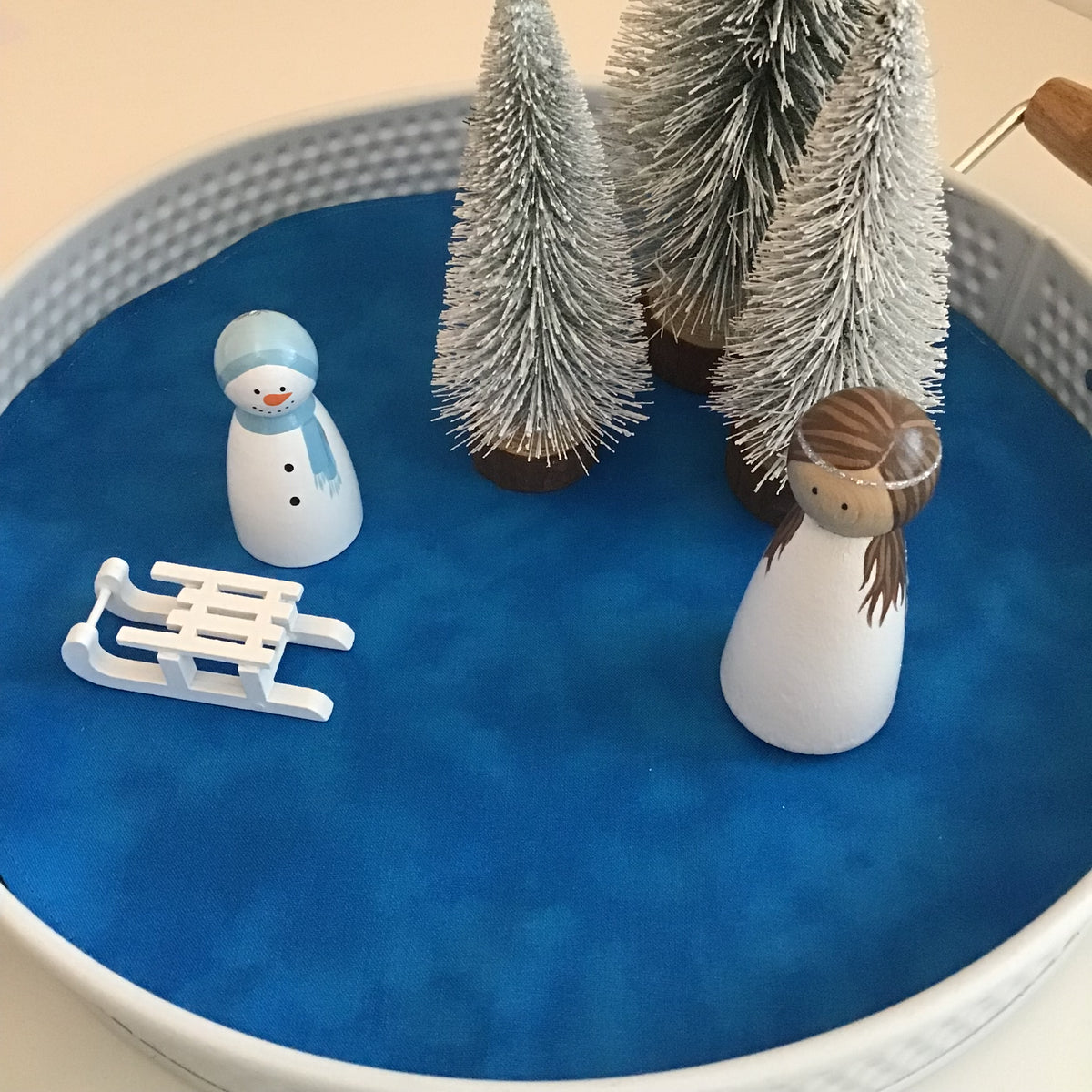 Polar Circular Play Mat - Deep Blue reverse
