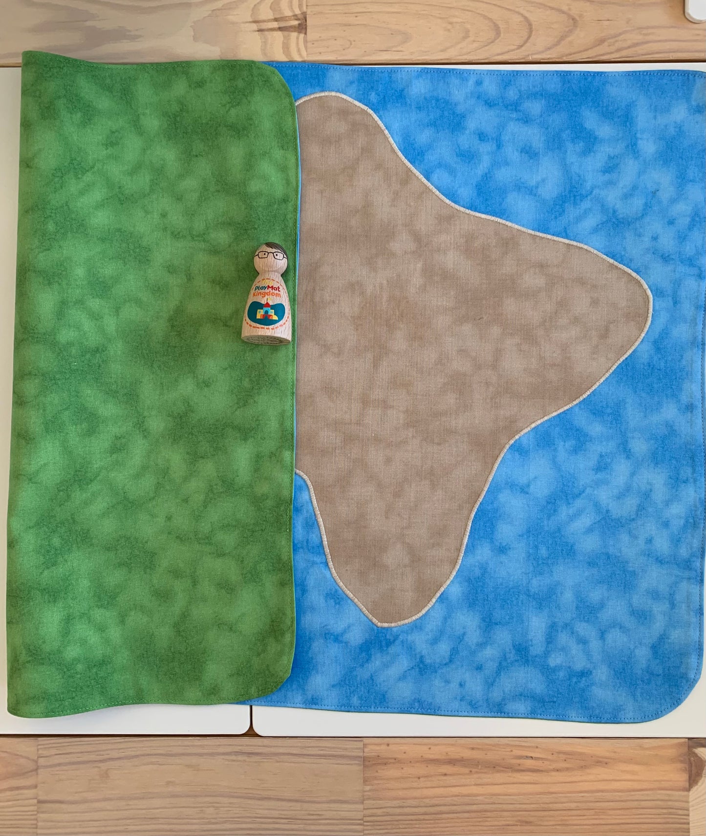 Islands Extra Large Play Mat - IN STOCK - Light Green Reverse