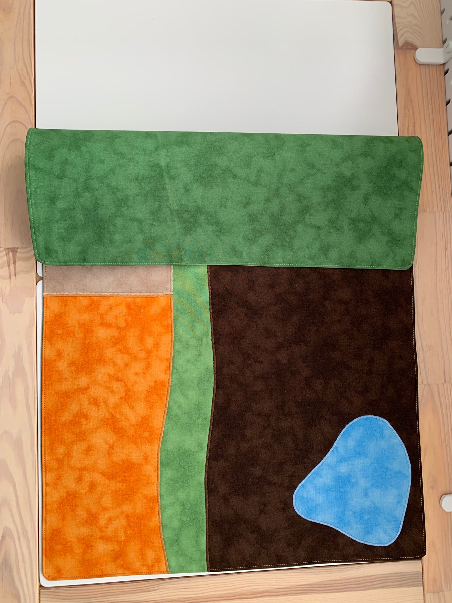 Extra Large Garden/Farm Play Mat - IN STOCK - Dark Green Reverse