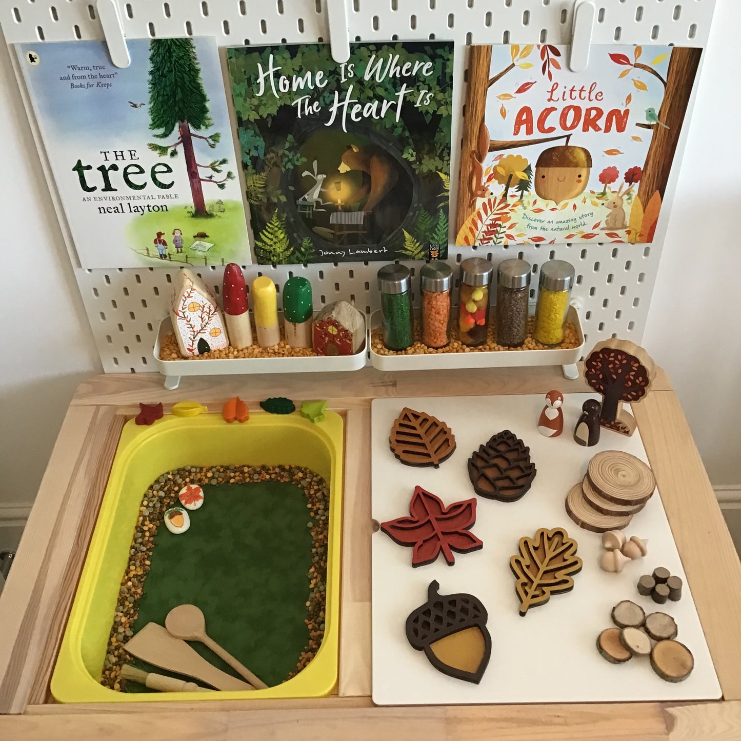 Deep Blue & Dark Green Tray Play Mat - MADE TO ORDER - Reversible Play Mat