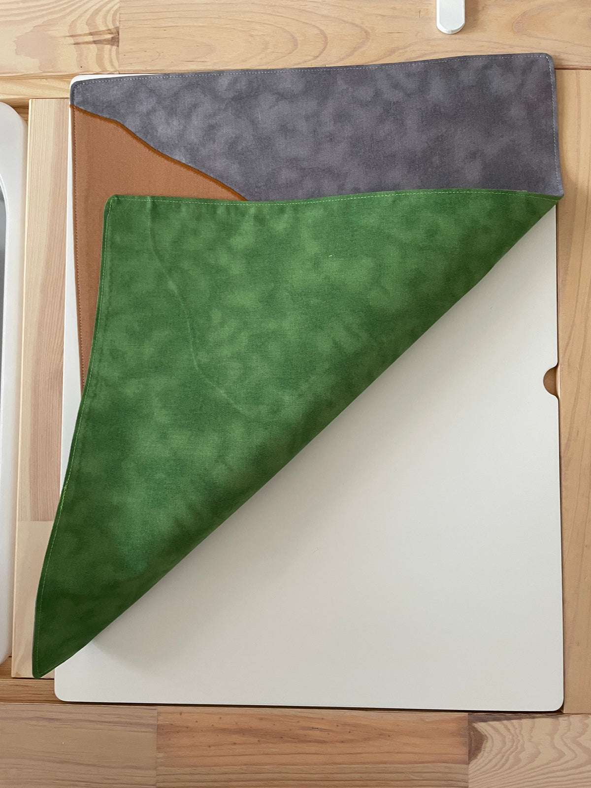 Rocky Terrain Play Mat - Dark Green reverse - Ready to post