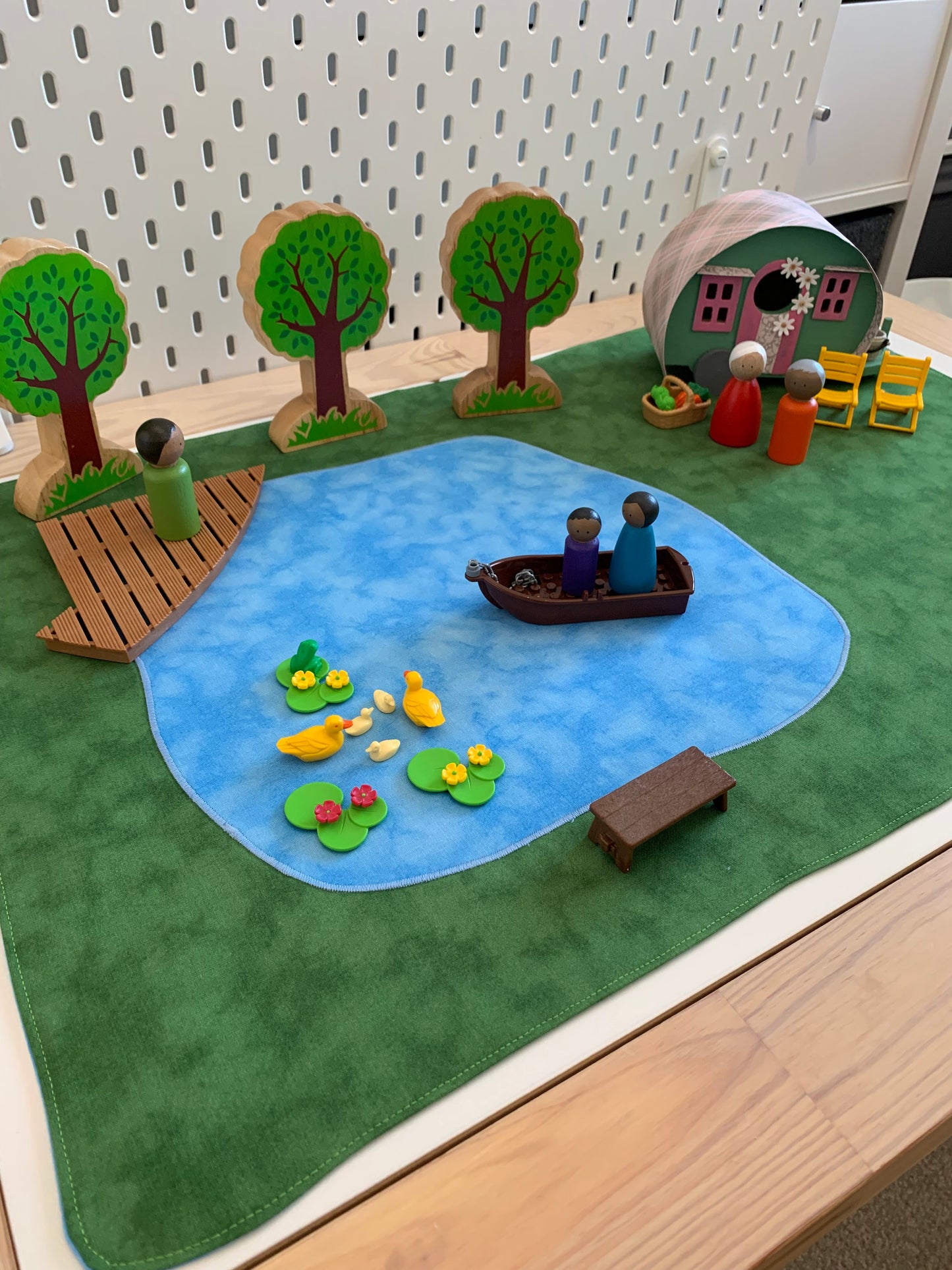 Lake Play Mat - Extra Large - Mid Blue Reverse