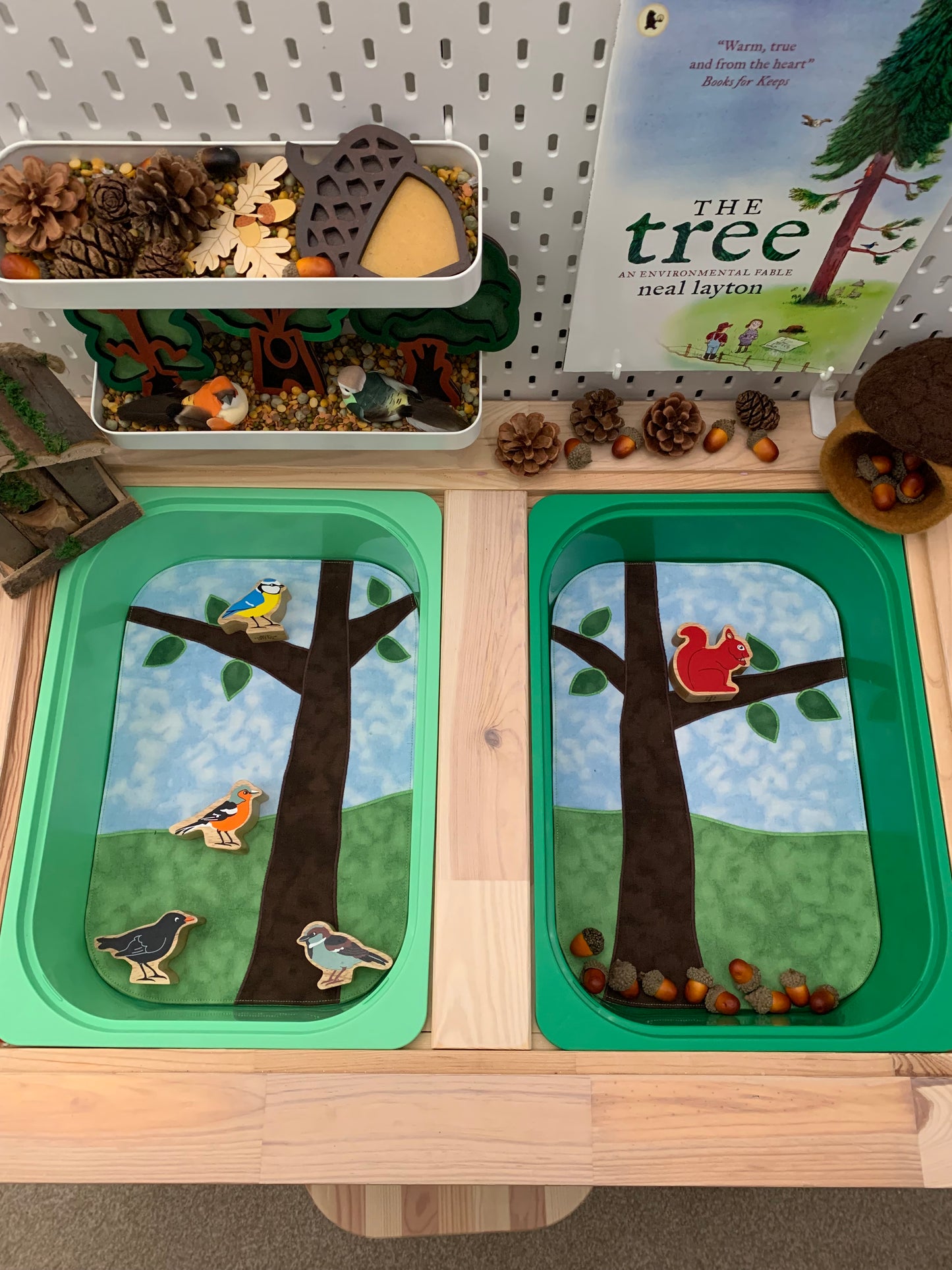 Tree Tray Play Mat - IN STOCK - Light Green Reverse