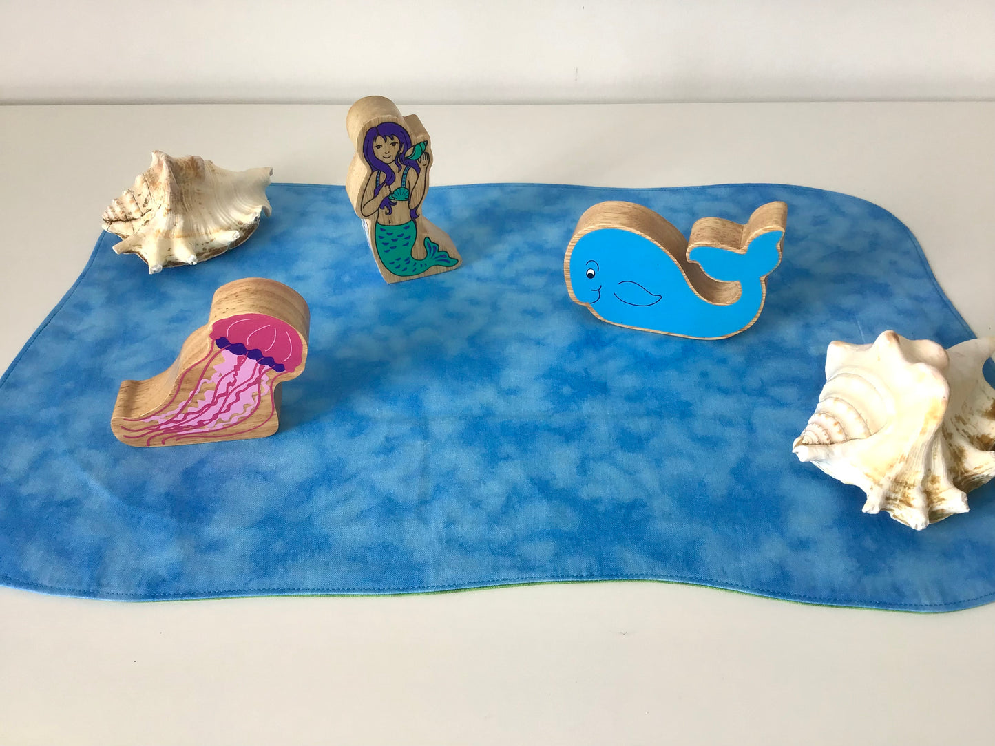 Polar Play Mat - MADE TO ORDER - Mid Blue Reverse