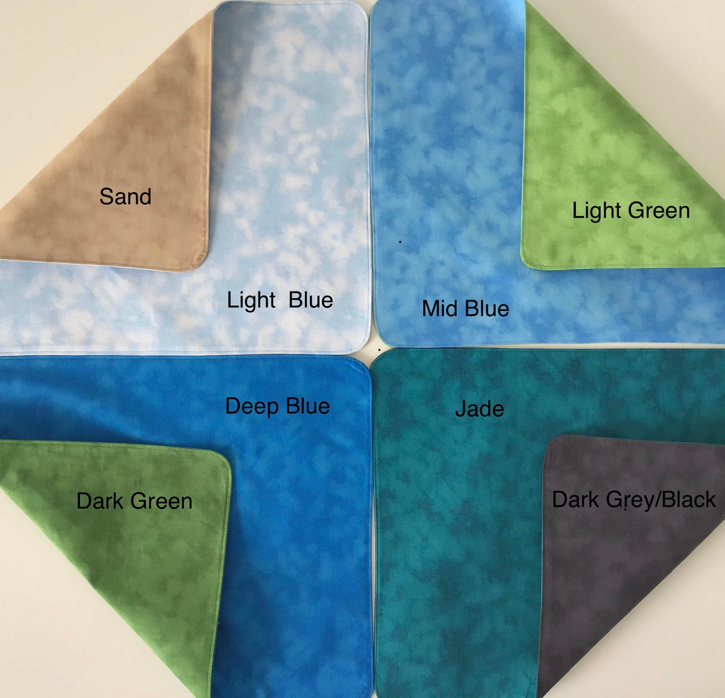 Light Blue & Sand Play Mat - MADE TO ORDER - Reversible Play Mat