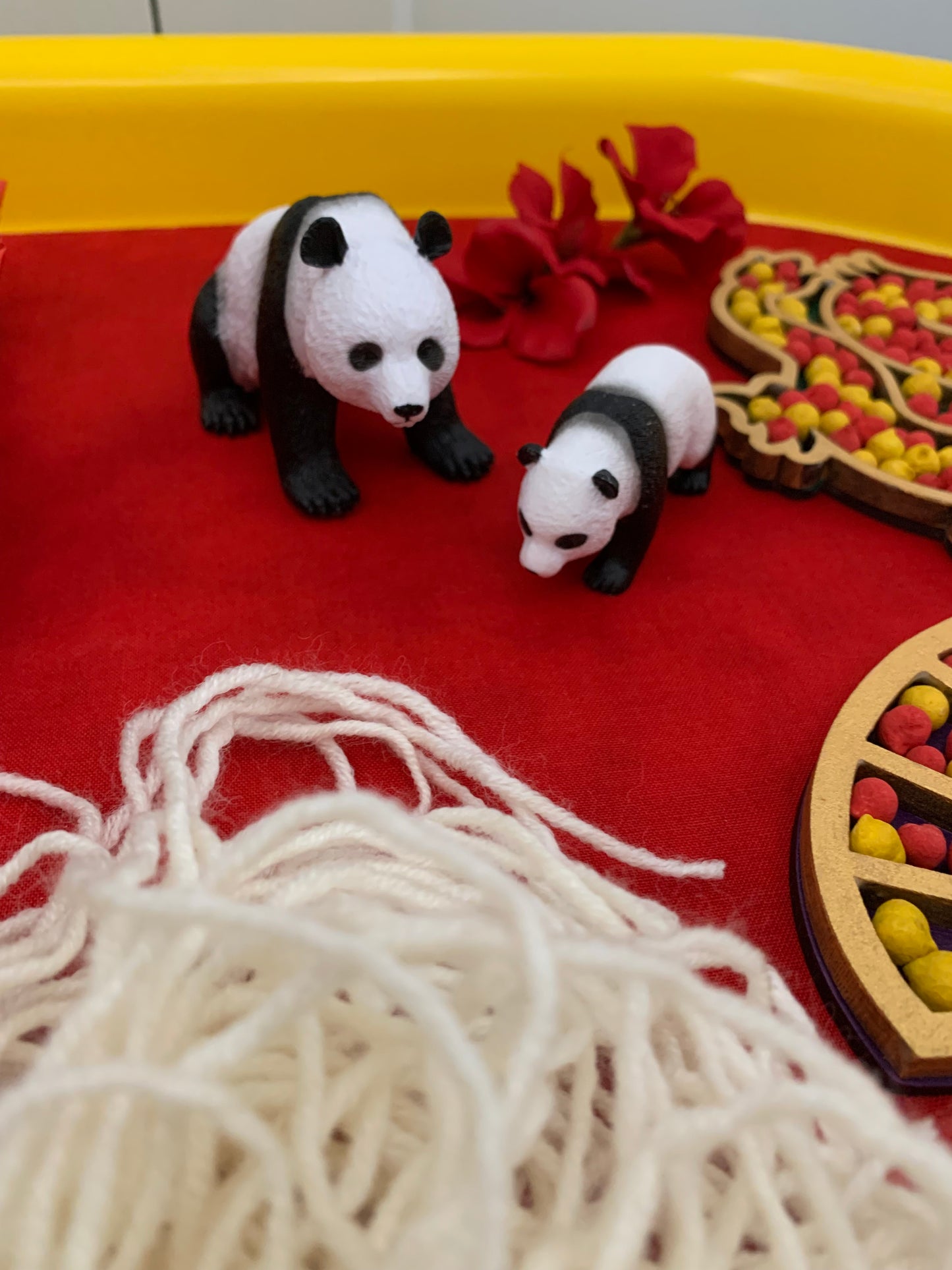 Tuff Tray Play Mat - Red and Pink - MADE TO ORDER