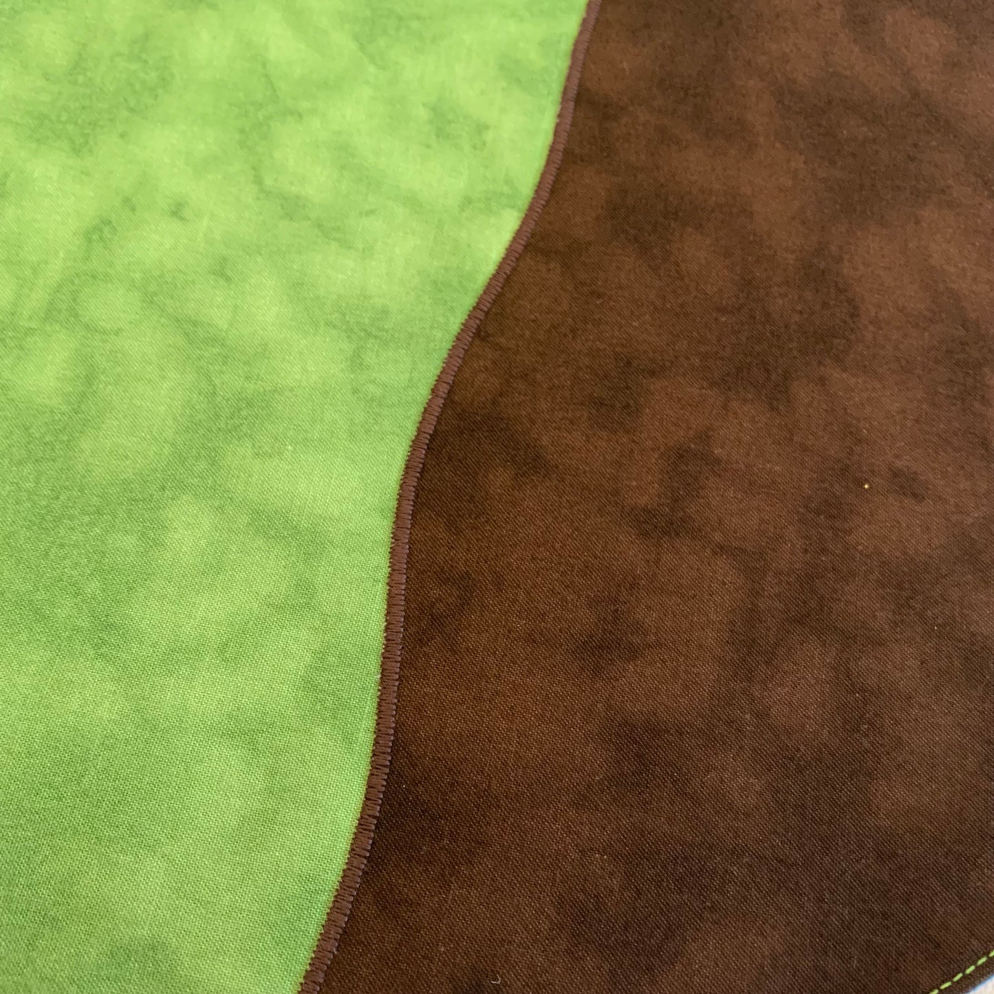 Grass & Earth - MADE TO ORDER - Circular Play Mat - Deep Blue Reverse