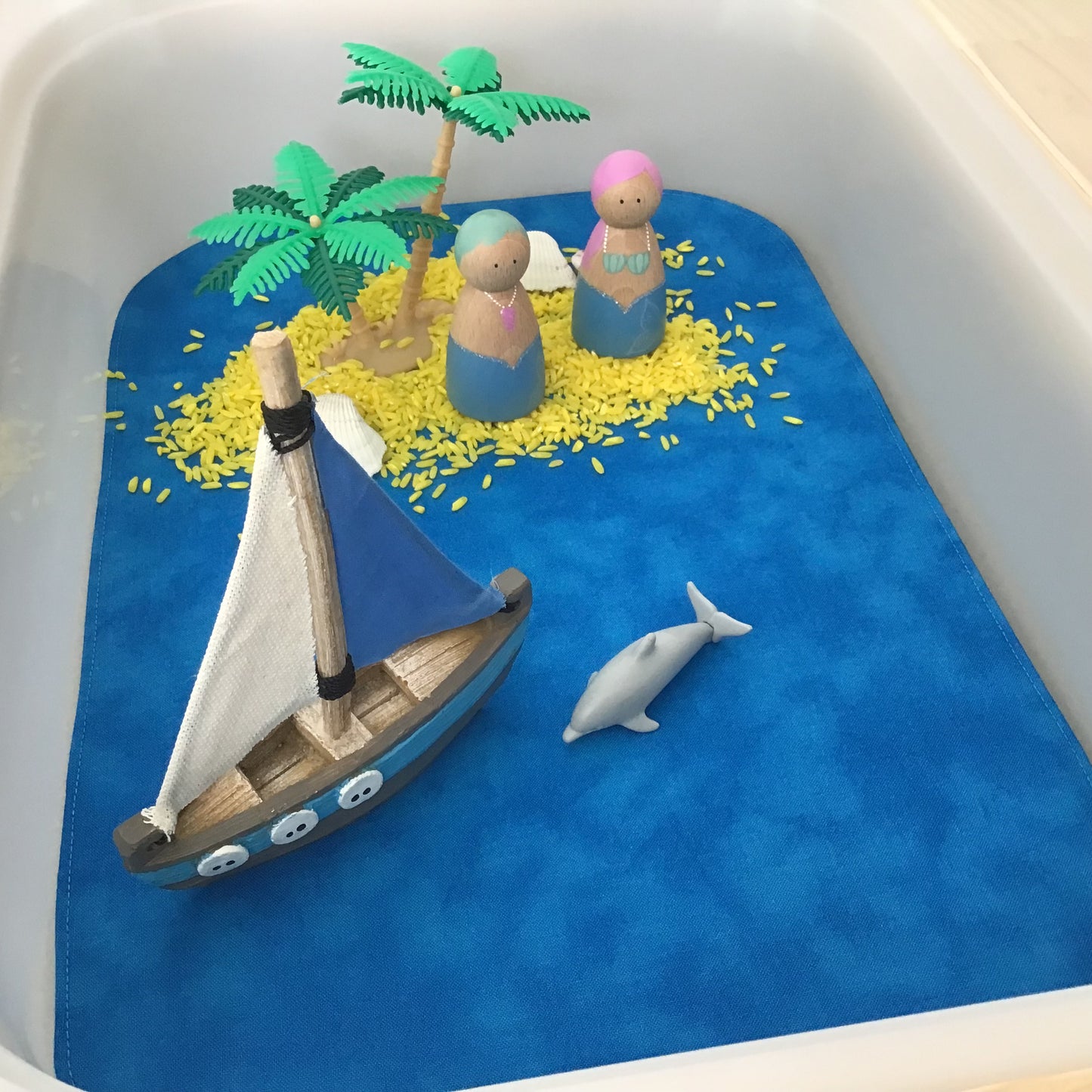 Lake Play Mat - MADE TO ORDER - Deep Blue reverse