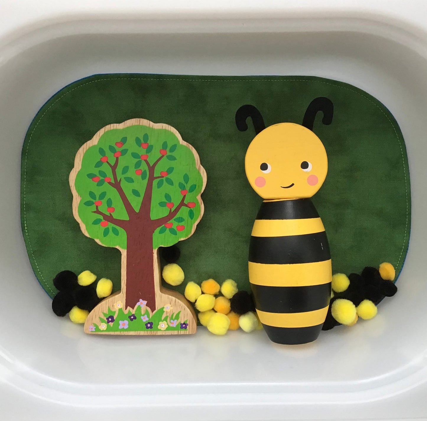 Mini Tray Play Mat Set - MADE TO ORDER - Reversible Play mats - Set of Four