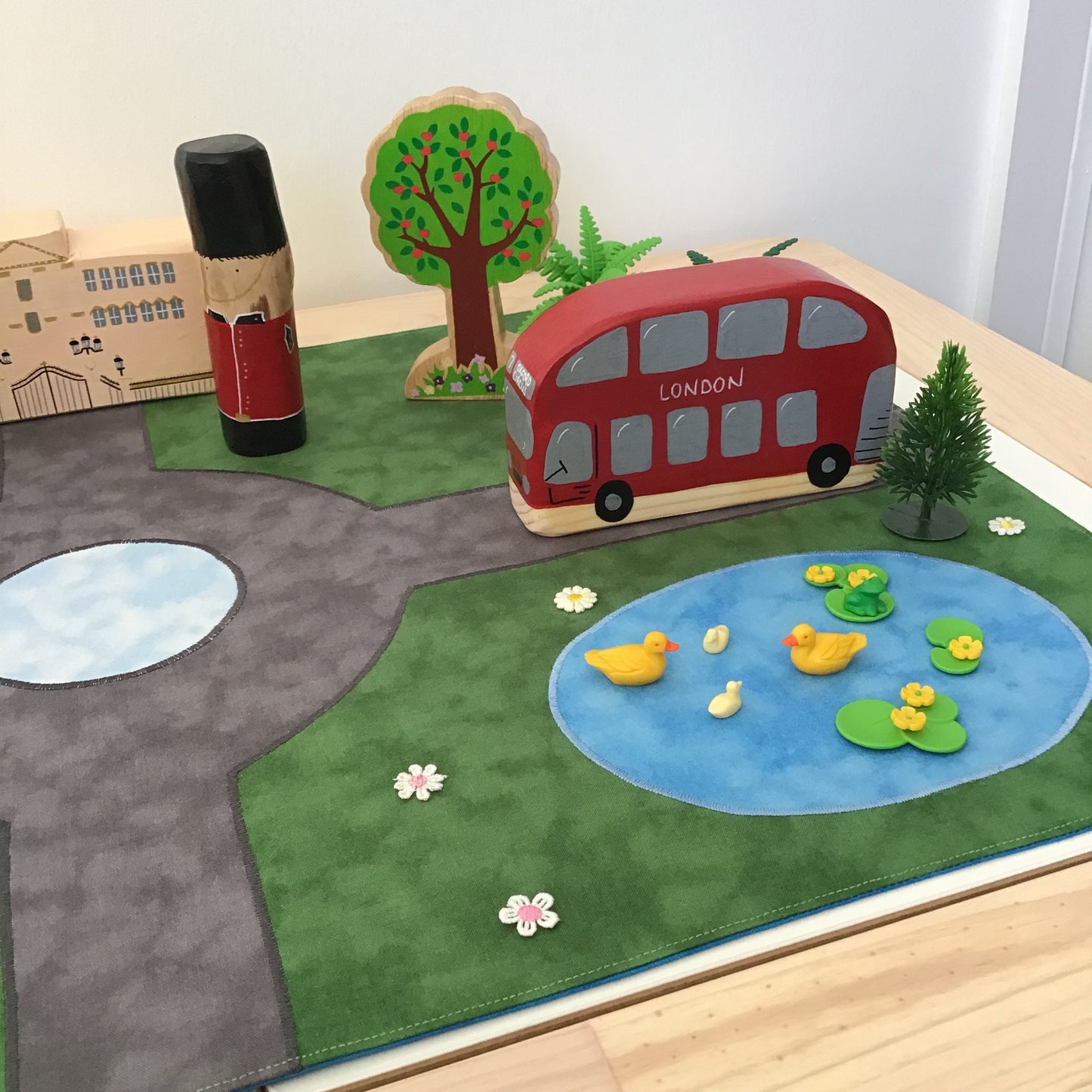 Extra Large Road Play Mat - Made to Order - UKCA/CE Tested - Reversible Play Mat - Deep Blue Reverse