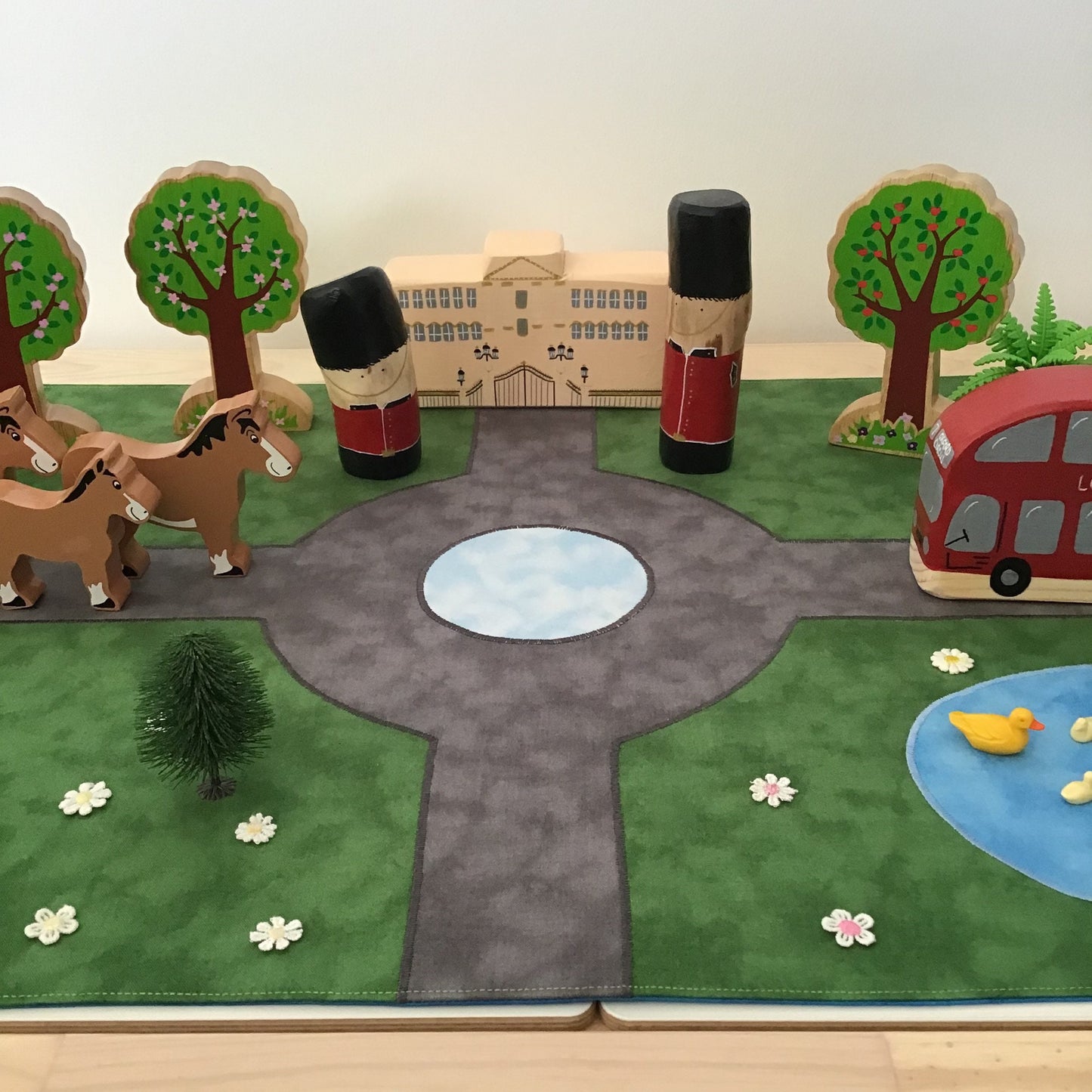 Extra Large Road Play Mat - Made to Order - Deep Blue Reverse