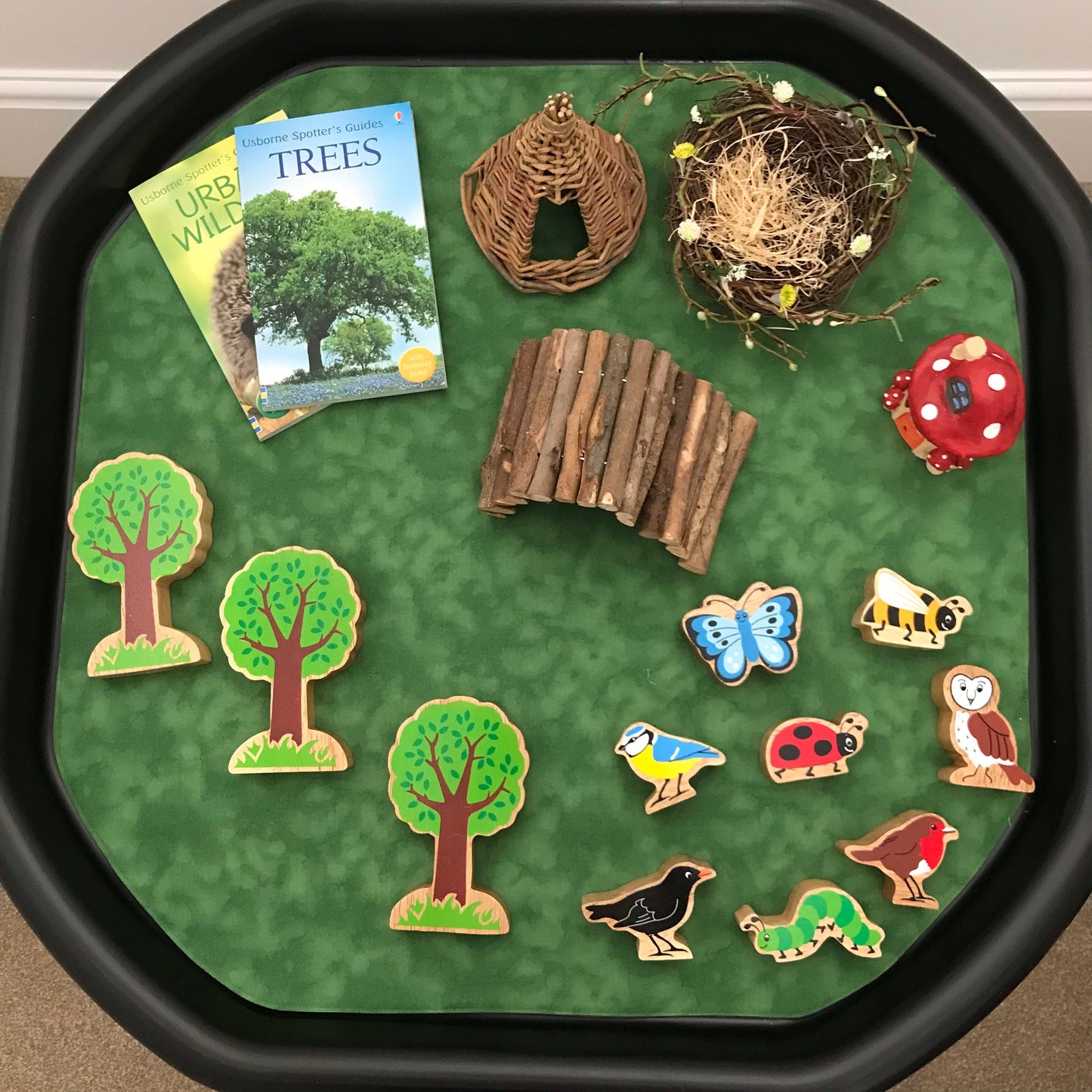 Tuff Tray Play Mat - Made to Order - Dark Green reverse