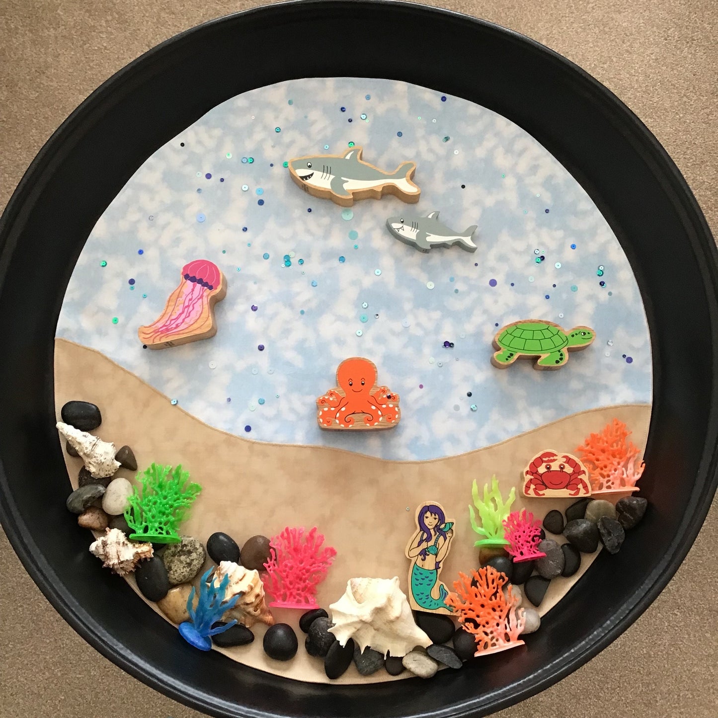 Tuff Tray Play Mat - IN STOCK - Sand Reverse