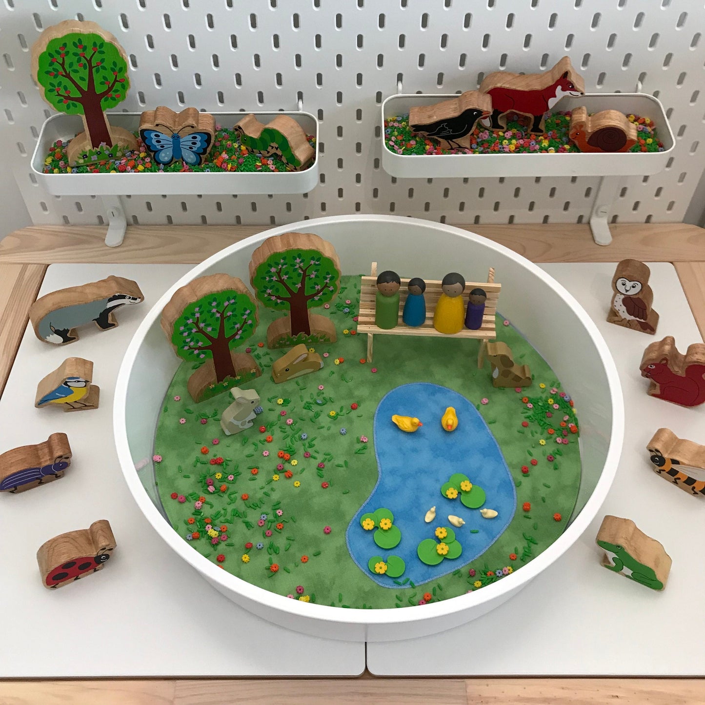 Lake Circular Play Mat - MADE TO ORDER - Reversible Play Mat