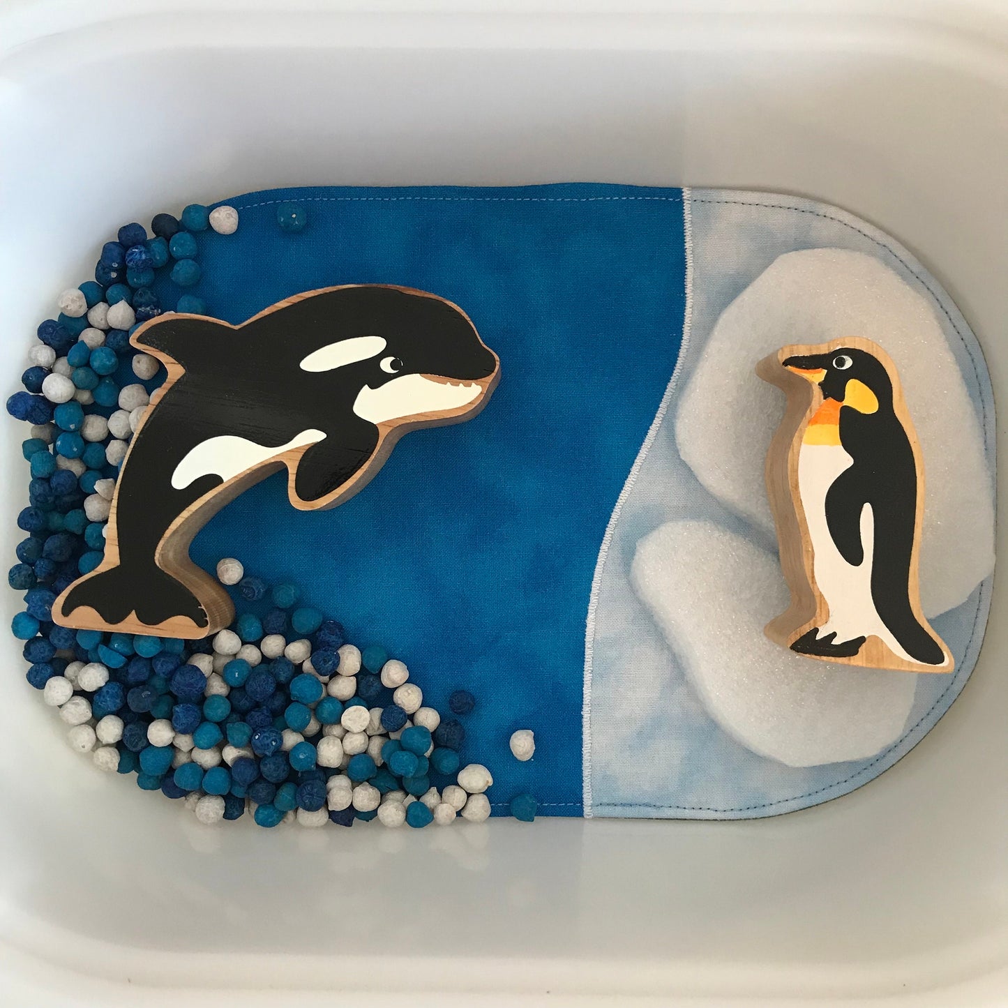 Four Ocean Mini Tray Play Mat Set - IN STOCK - Reversible