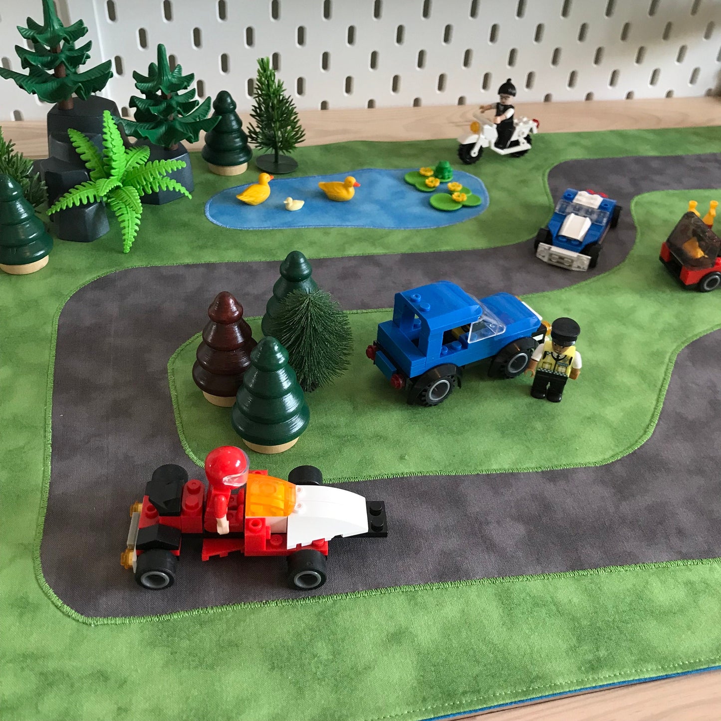 Extra Large Track/Road Play Mat - Made to Order - UKCA/CE Tested - Reversible Play Mat - Deep Blue Reverse