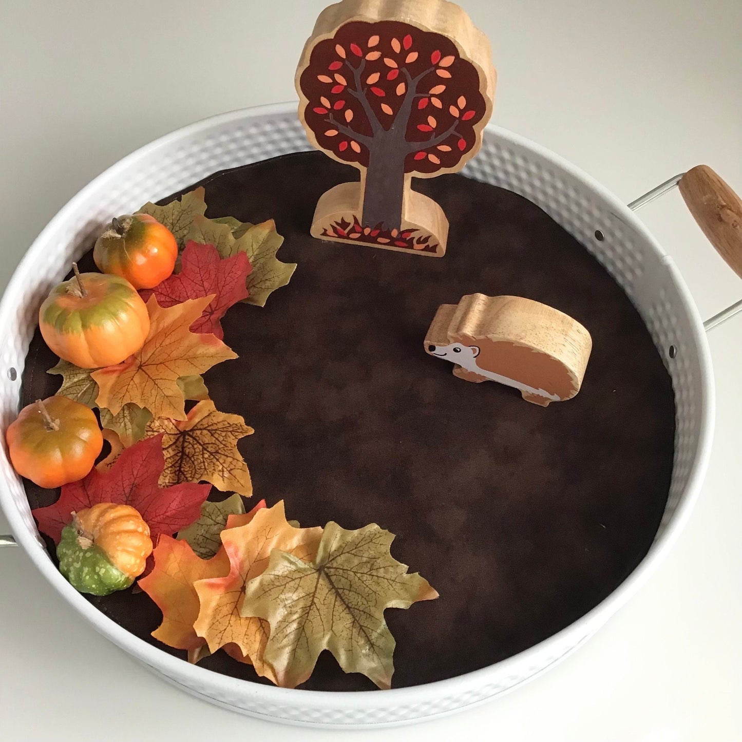 Land & Water Circular Play Mat - MADE TO ORDER - Brown Reverse