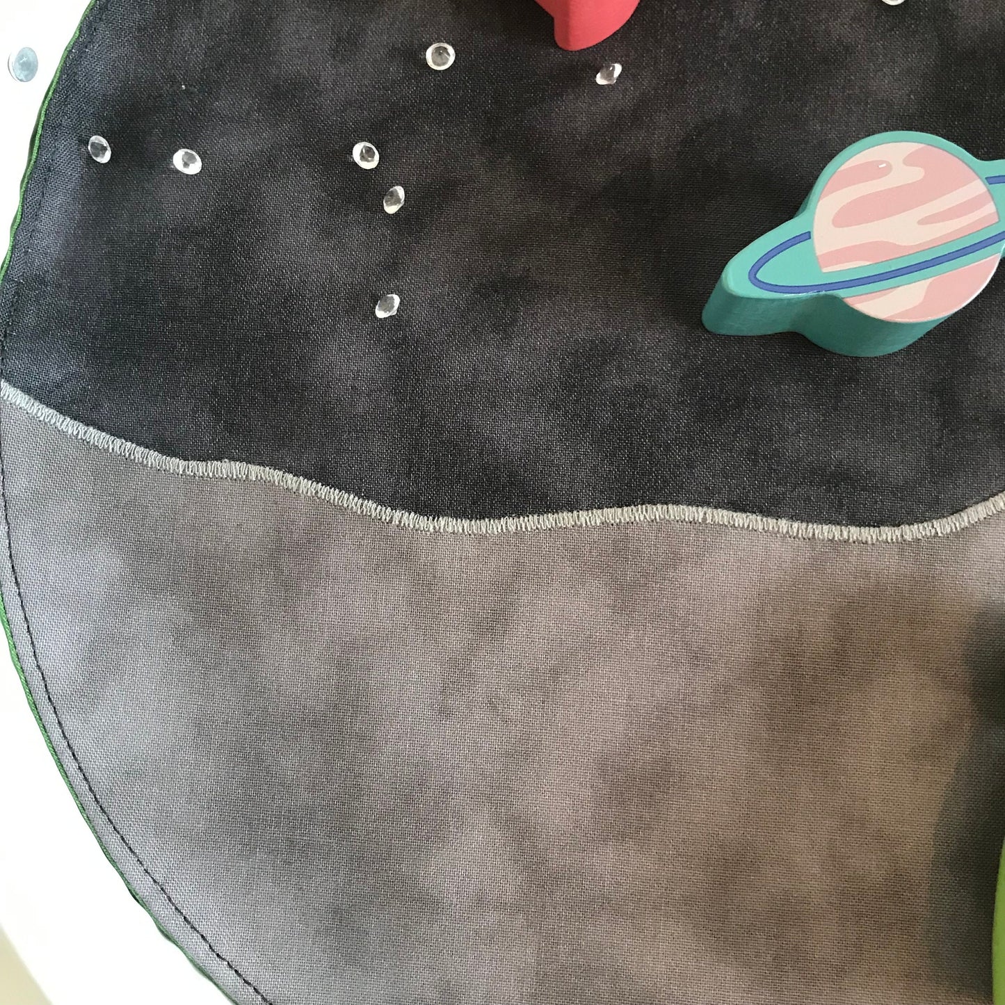 Moonscape Circular Play Mat - IN STOCK - Dark Green Reverse