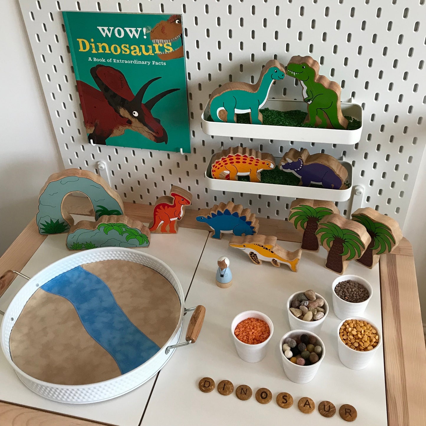 River Circular Play Mat - MADE TO ORDER - Light Blue Reverse