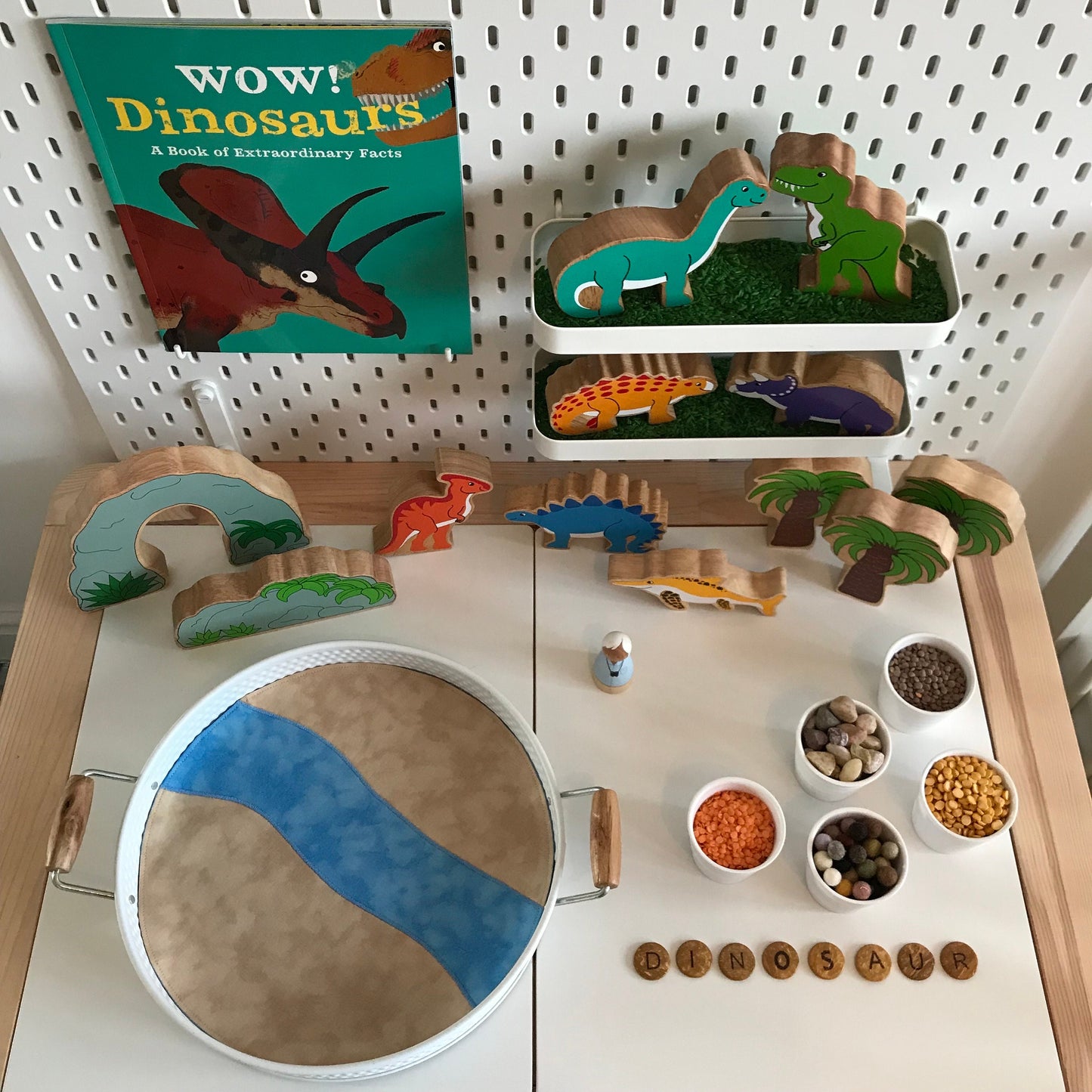 River Circular Play Mat - MADE TO ORDER - Light Blue Reverse