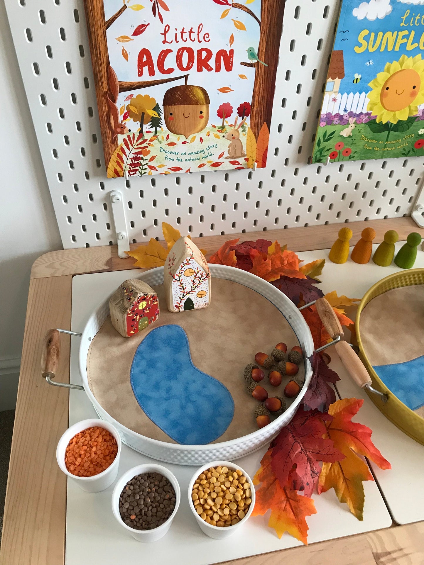 Lake Circular Play Mat - MADE TO ORDER - Deep Blue Reverse