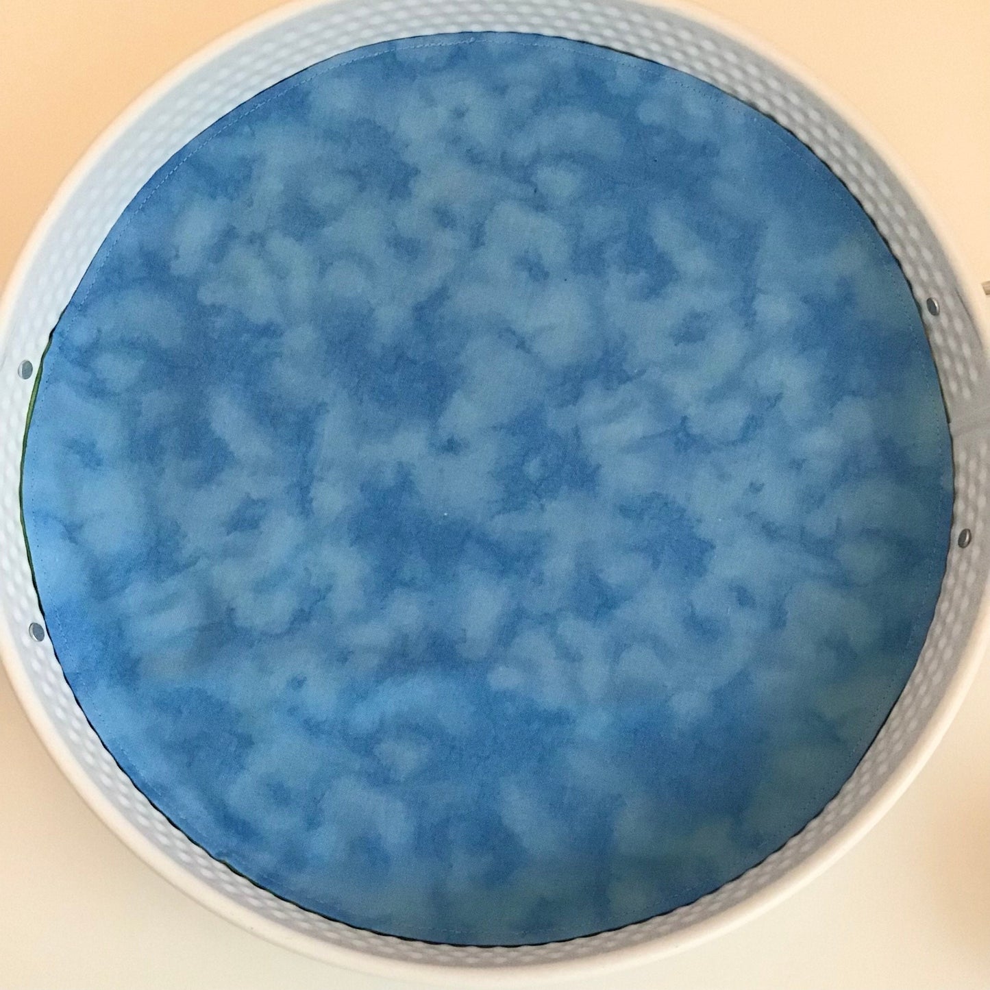 Lake Circular Play Mat - MADE TO ORDER - Mid Blue Reverse