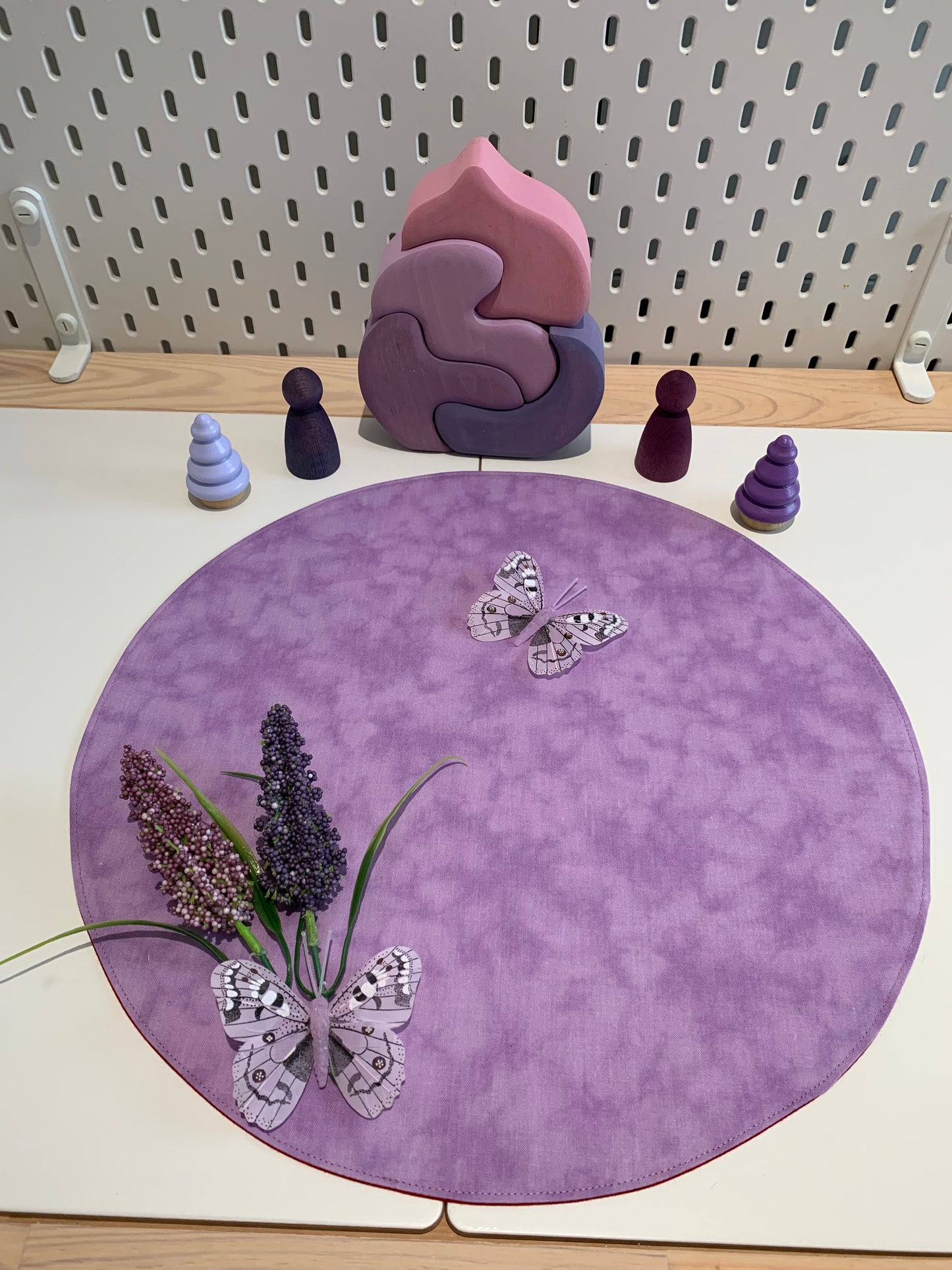 Love Heart Circular Play Mat - IN STOCK - Lilac Reverse