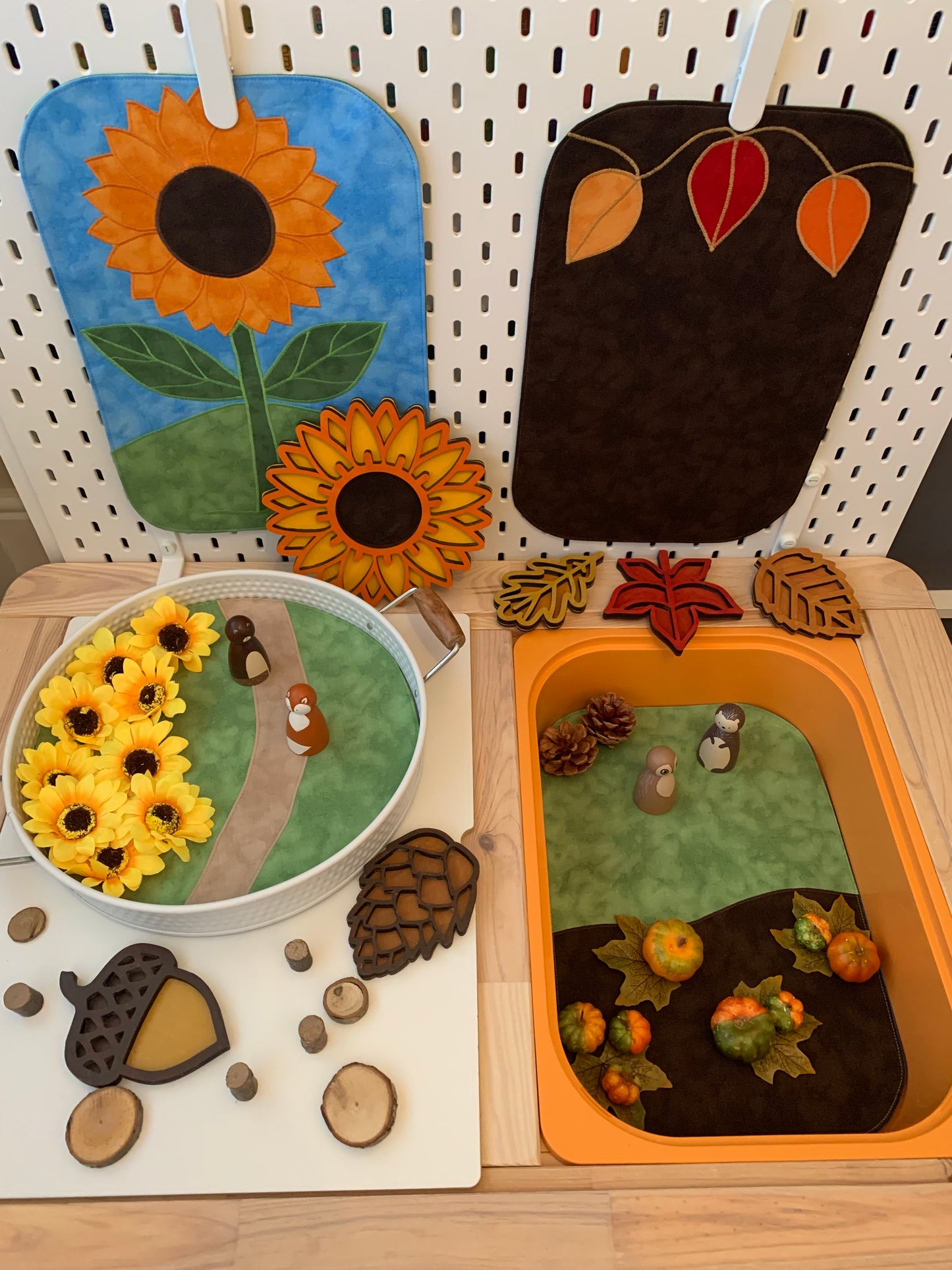 Sunflower Play Mat - IN STOCK - Dark Green Reverse