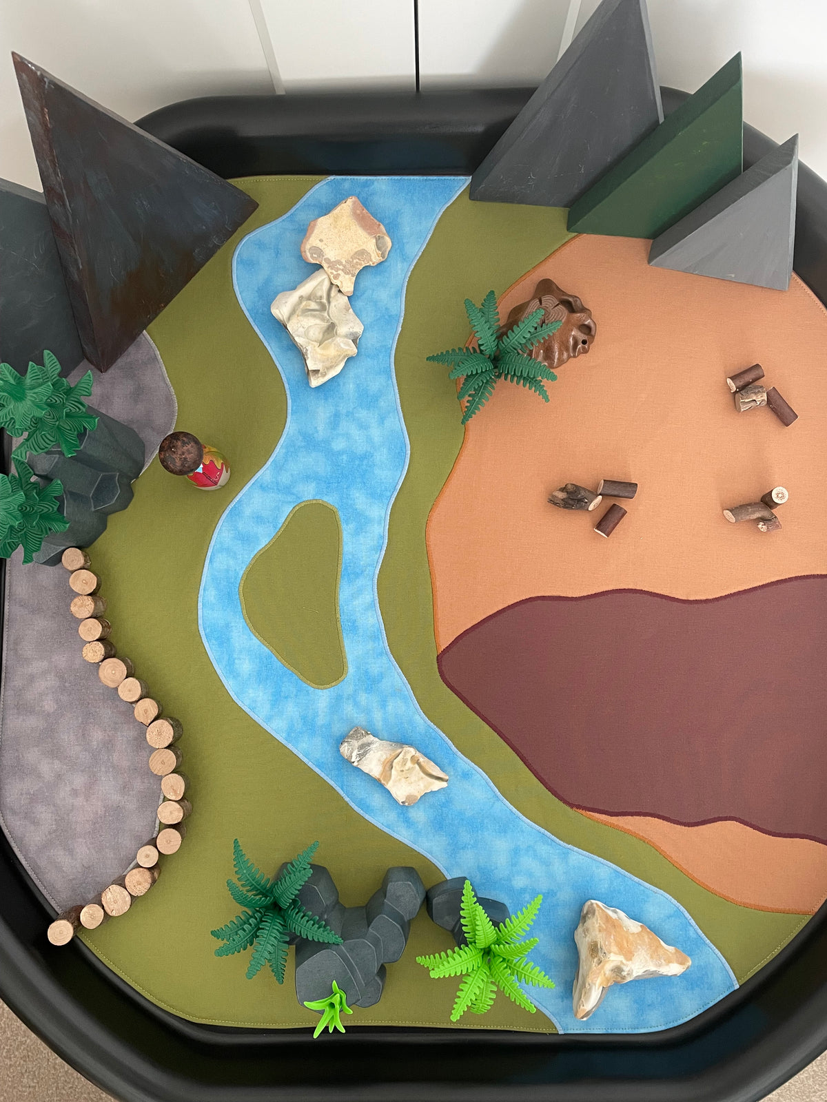 River Play Mat - Mulberry reverse - Ready to post