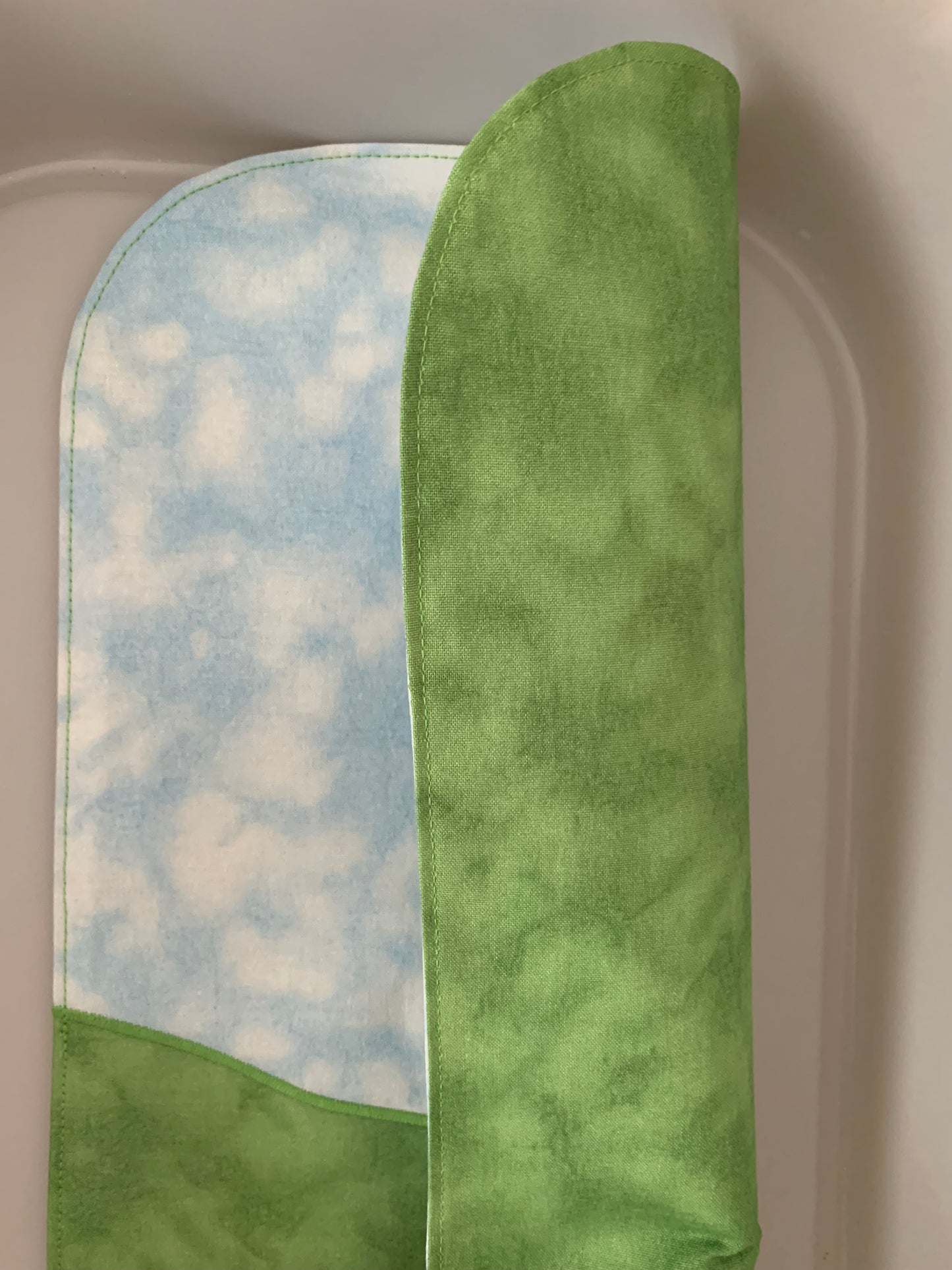Grass & Sky Play Mat - MADE TO ORDER -  Light Green reverse