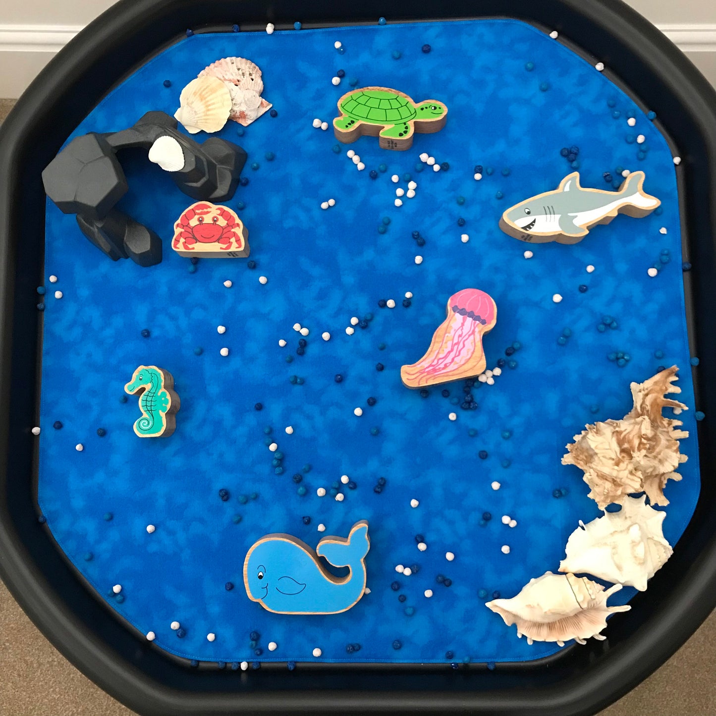 The Tuff Tray Play Mat -  Mix & Match Colours - MADE TO ORDER - Reversible