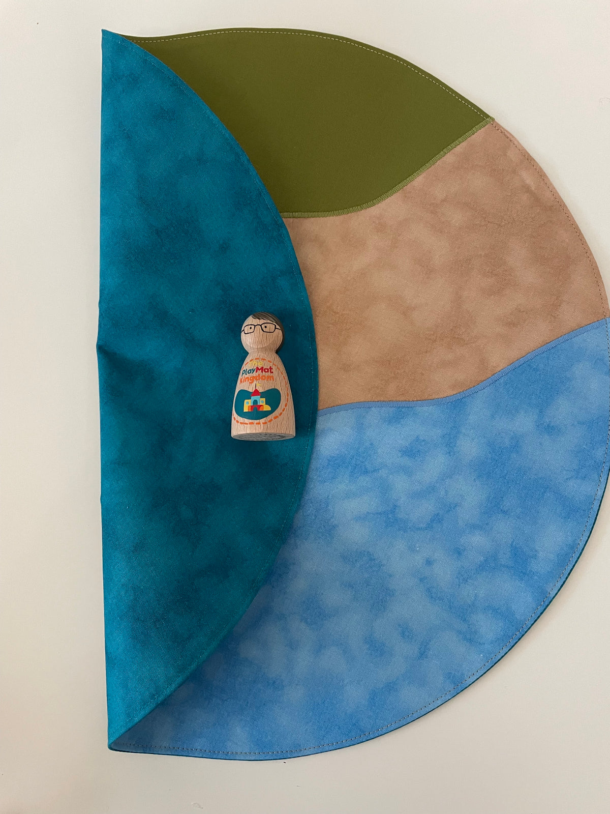 Terrains Circular Play Mat -  Jade reverse