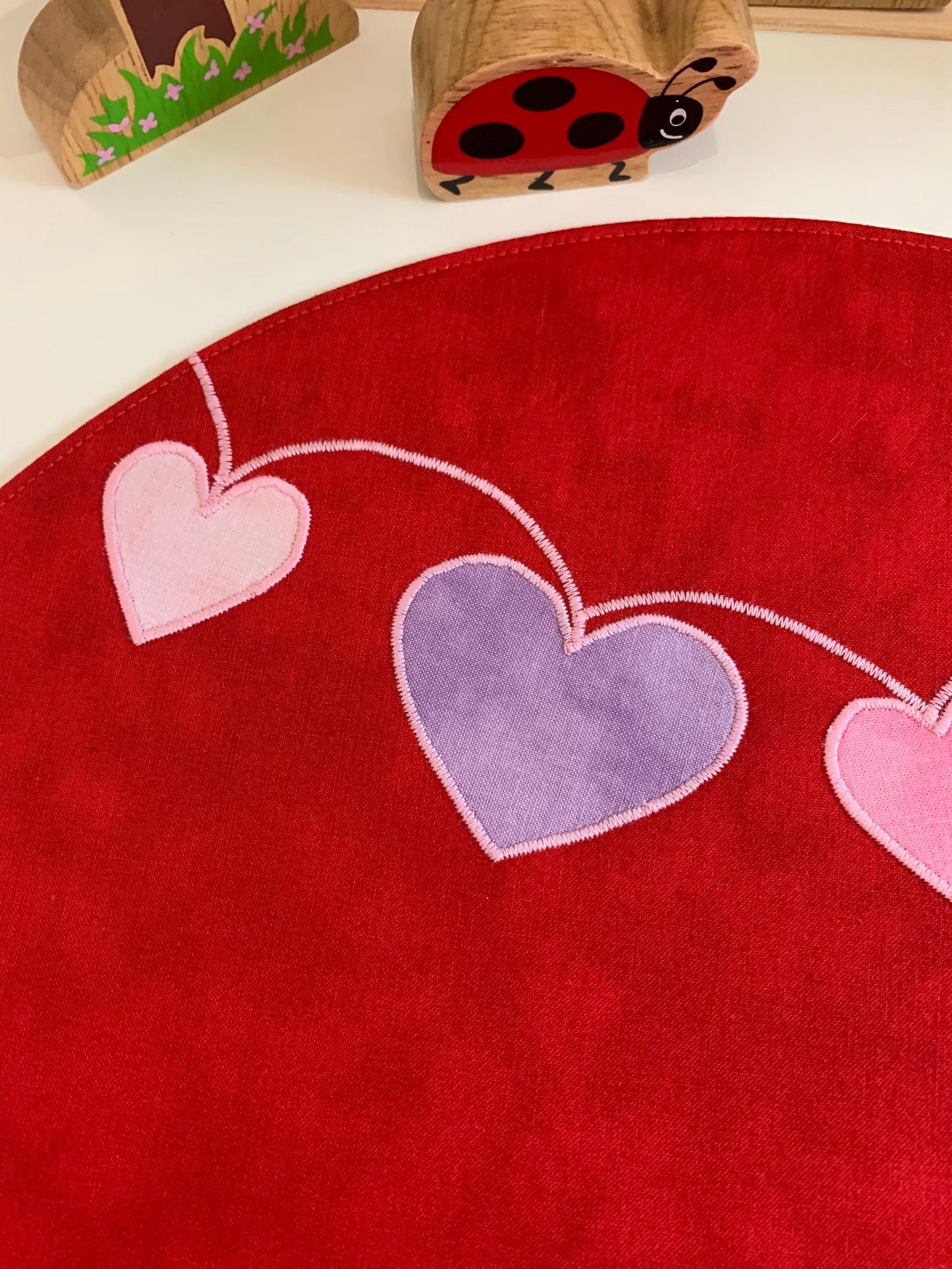 Love Heart Circular Play Mat - IN STOCK - Lilac Reverse