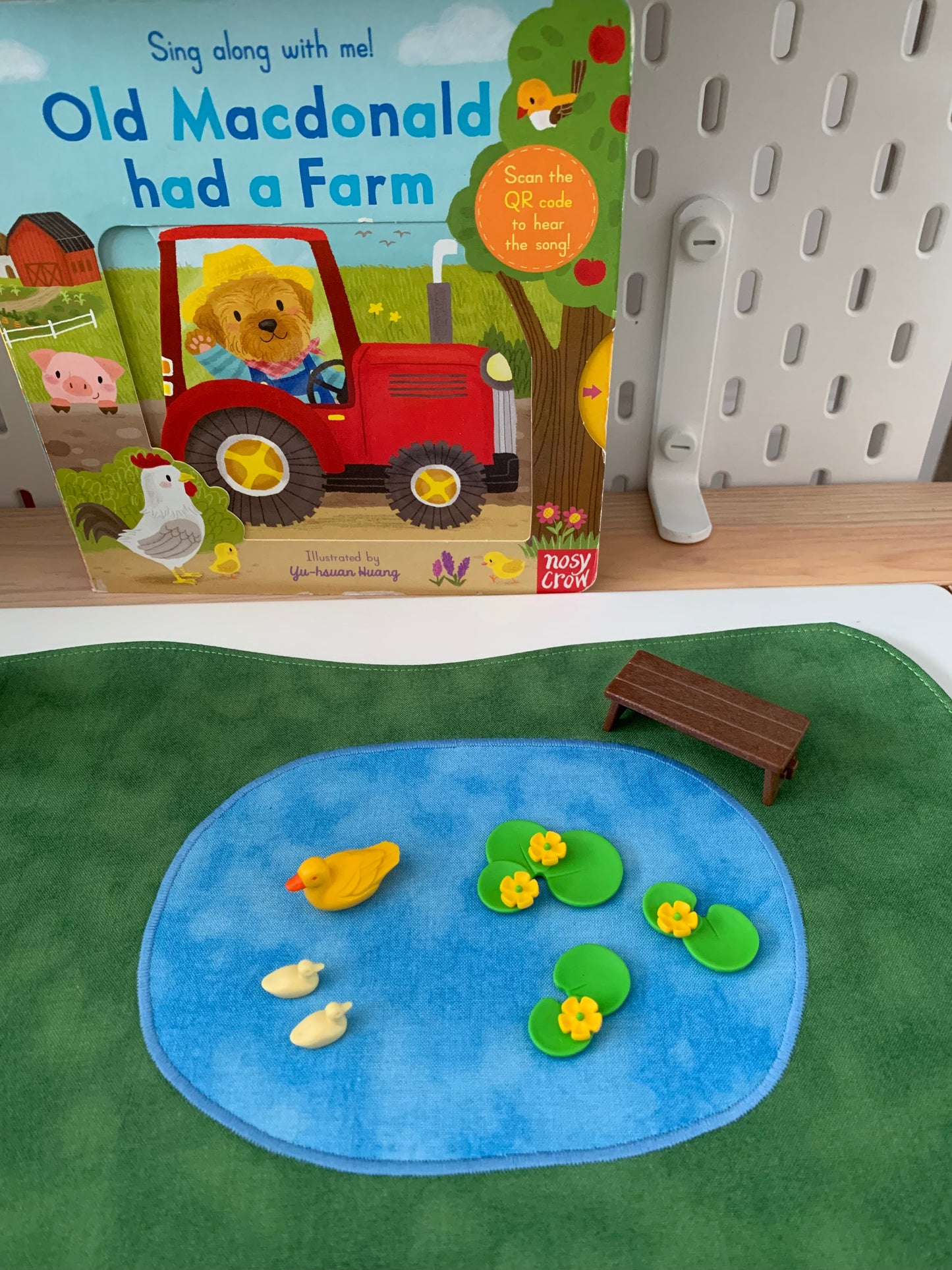 Soil & Pond Rectangular Play Mat - MADE TO ORDER - Deep Blue Reverse