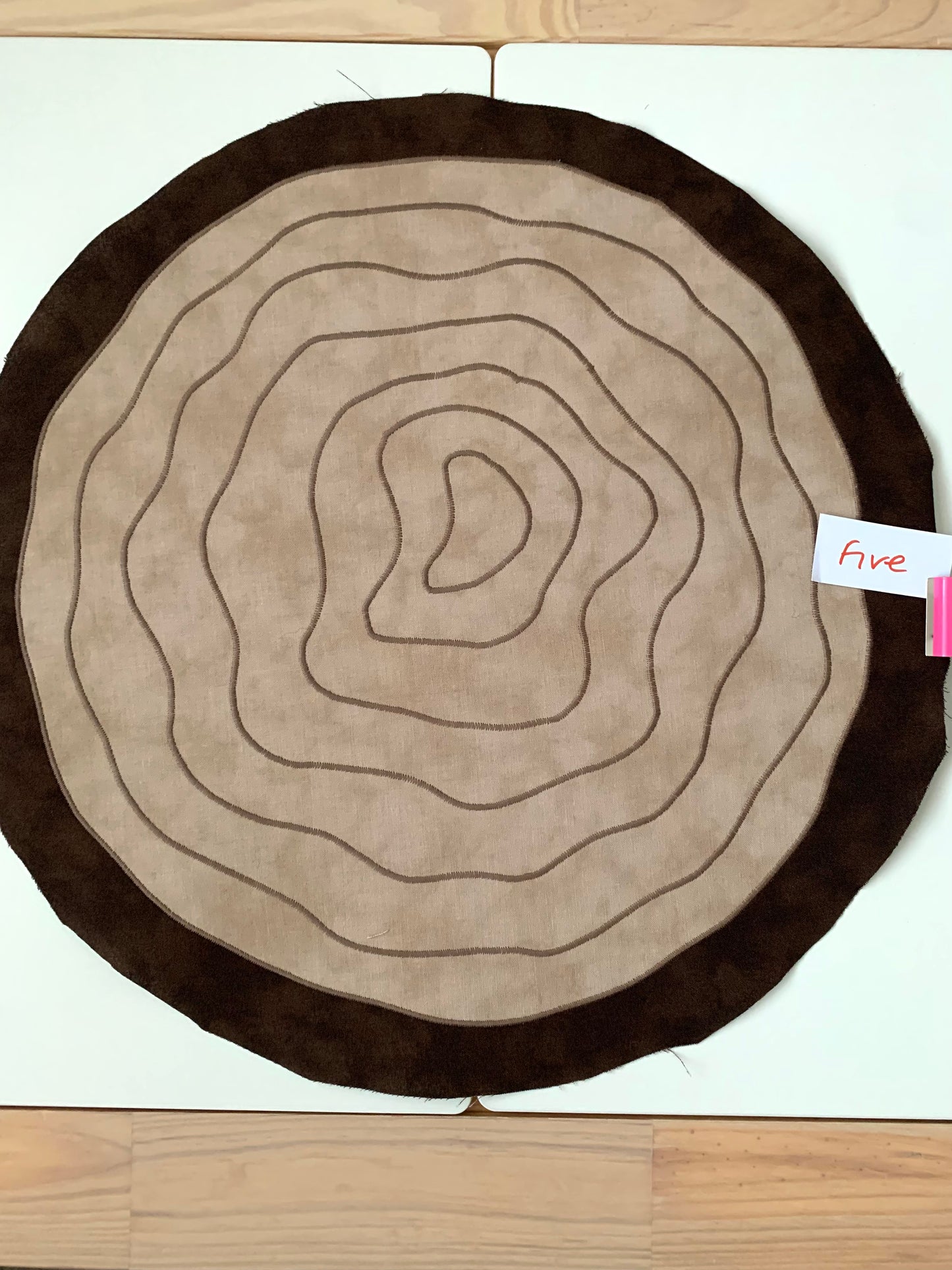 Log Slice Playmat - Unfinished Reverse - Specific Reverse Colour choices possible or will be Dark Green Reverse