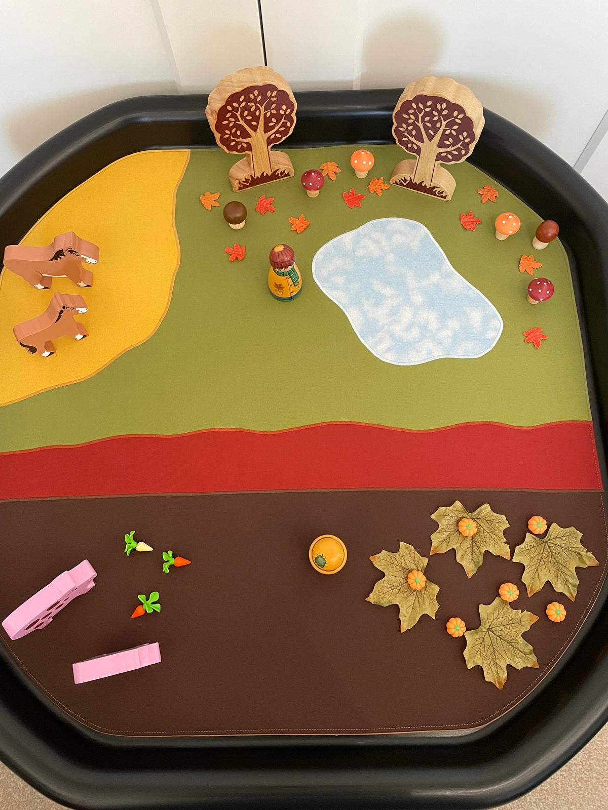 Farm Play Mat - Fawn reverse - Ready to post