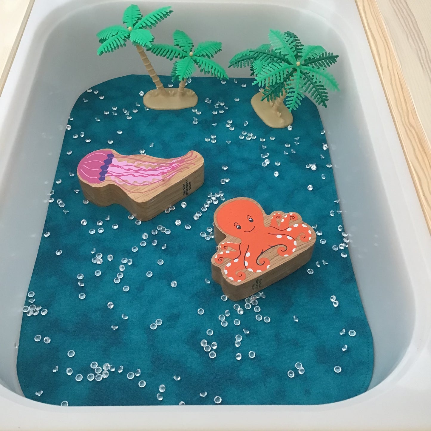 River Tray Play Mat - MADE TO ORDER - Jade reverse