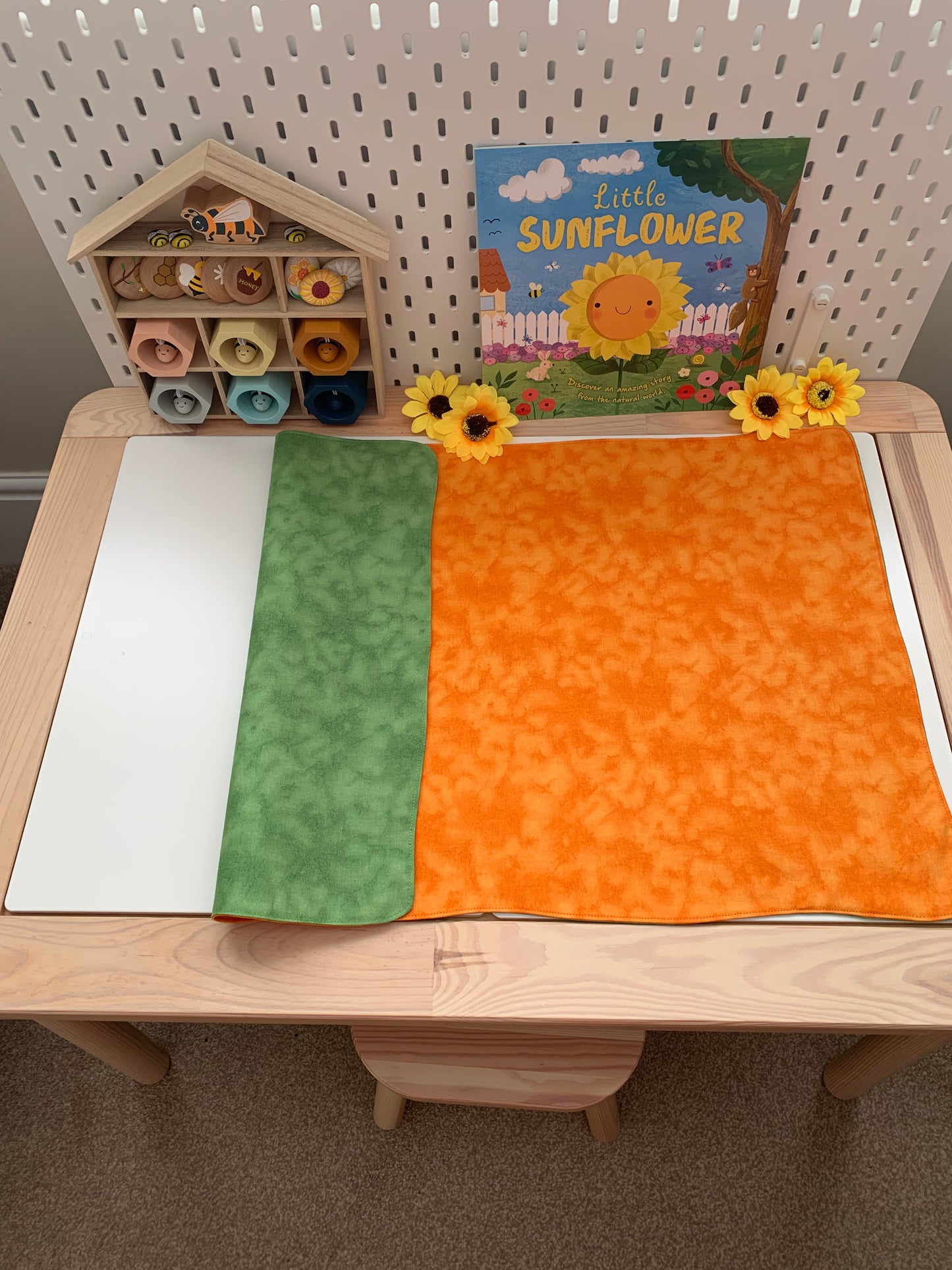 Extra Large Gold & Light Green Play Mat - IN STOCK