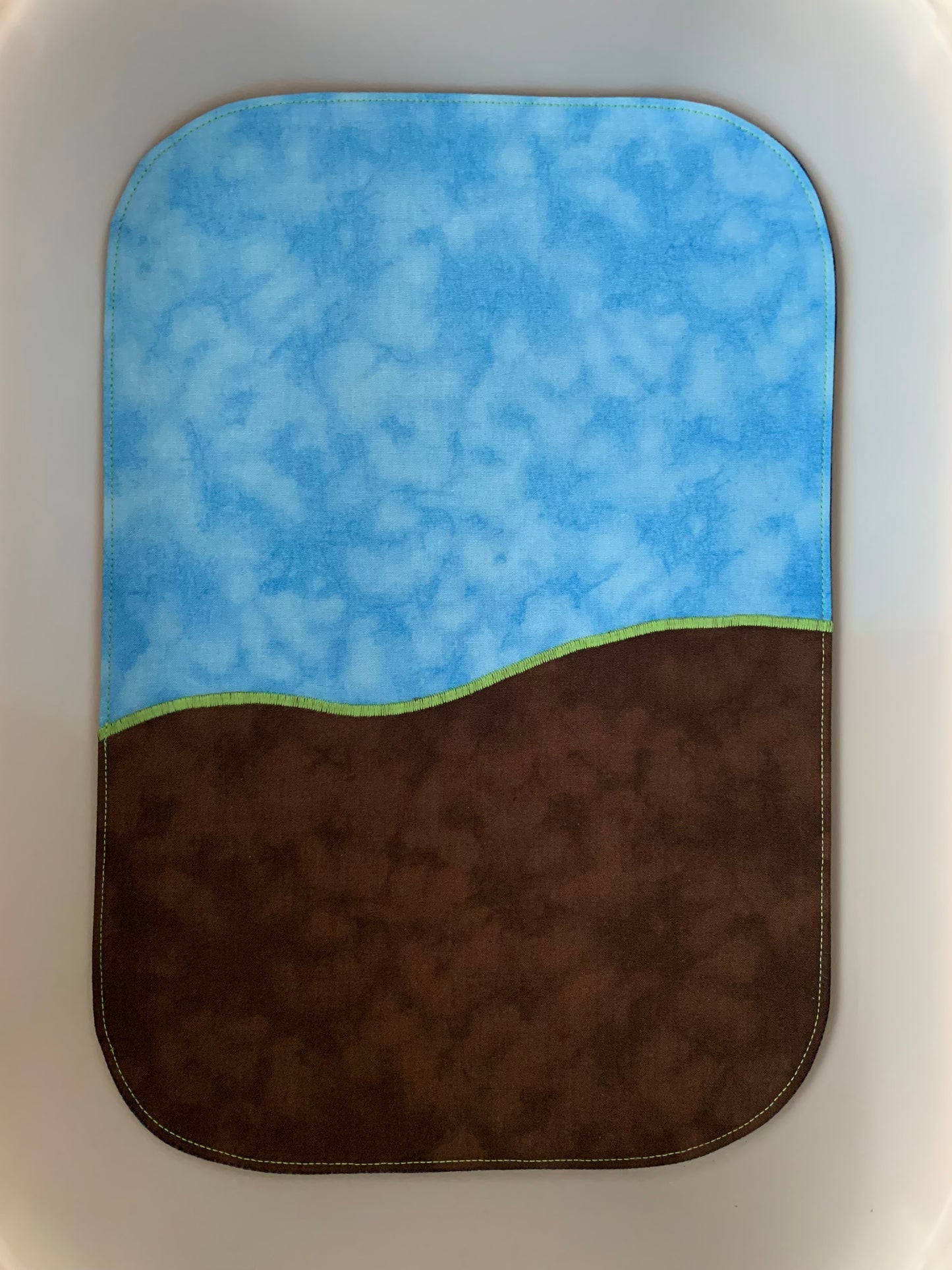Earth & Sky Play Mat - MADE TO ORDER -  Navy Reverse