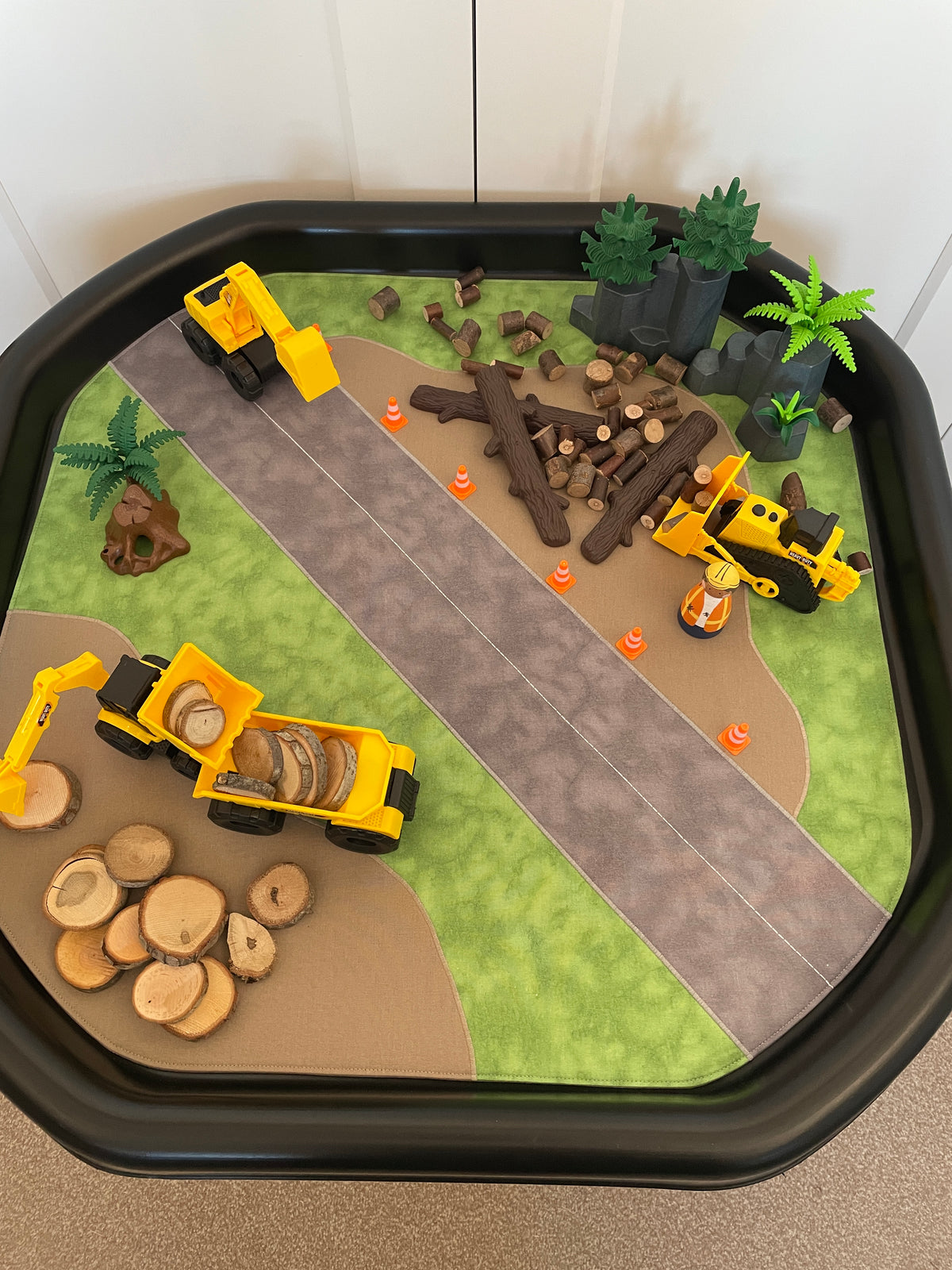 Runway and Road Play Mat - Grey reverse - Ready to post