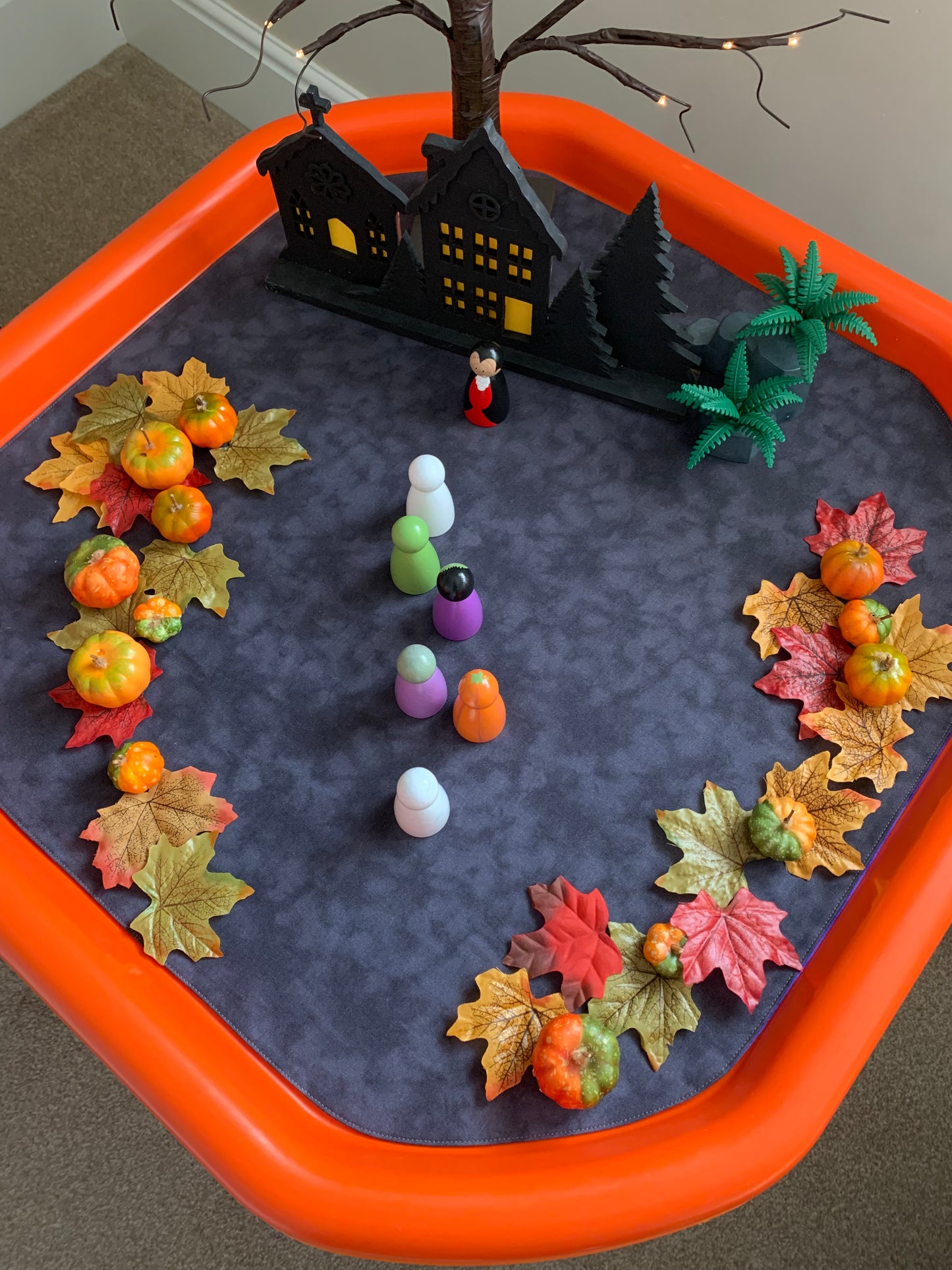 Tuff Tray Play Mat - MADE TO ORDER - Purple & Black