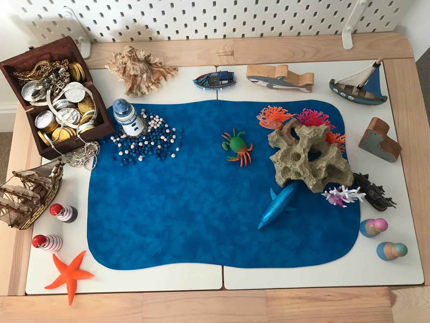 Frozen Lakes Play Mat - IN STOCK - Deep Blue Reverse