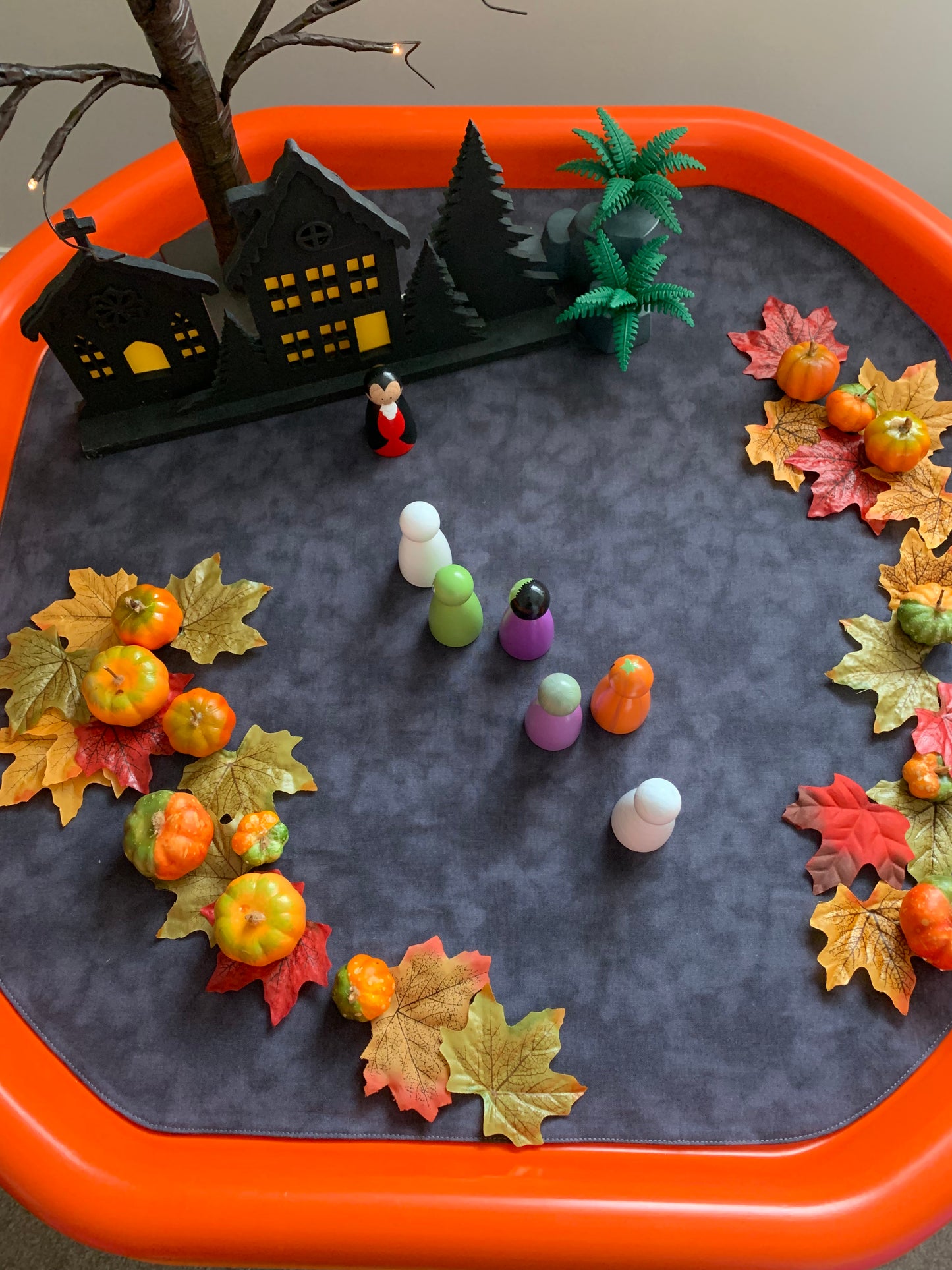 Tuff Tray Play Mat - MADE TO ORDER - Purple & Black