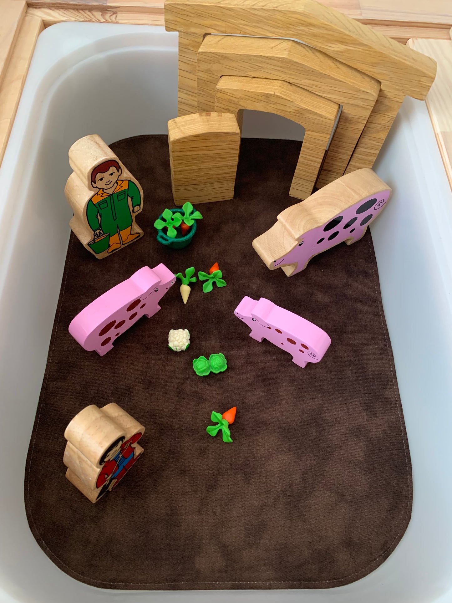 Pond & Mud Patch Play Mat - MADE TO ORDER -  Brown reverse