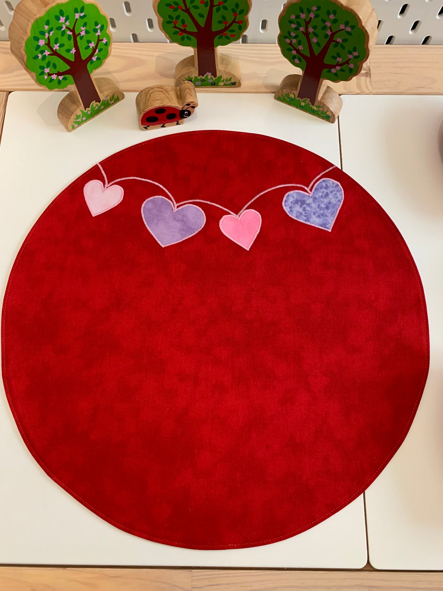 Love Heart Circular Play Mat - IN STOCK - Lilac Reverse