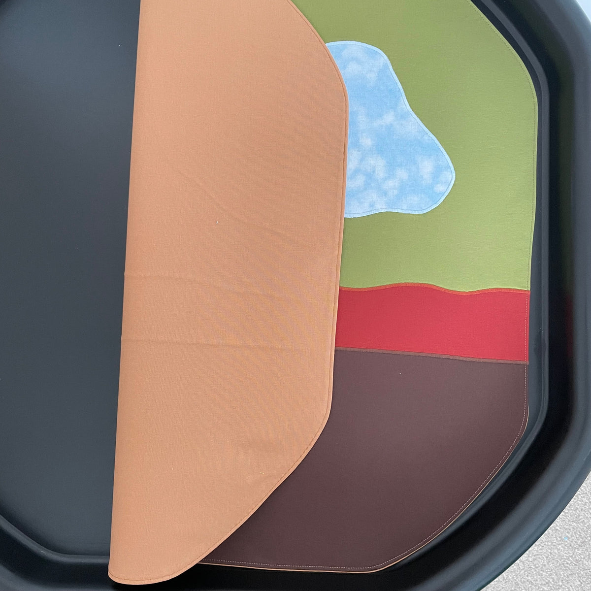 Farm Play Mat - Fawn reverse - Ready to post