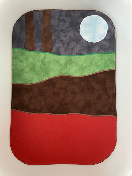 Moonlit Underground Play Mat - Chestnut reverse - Ready to post