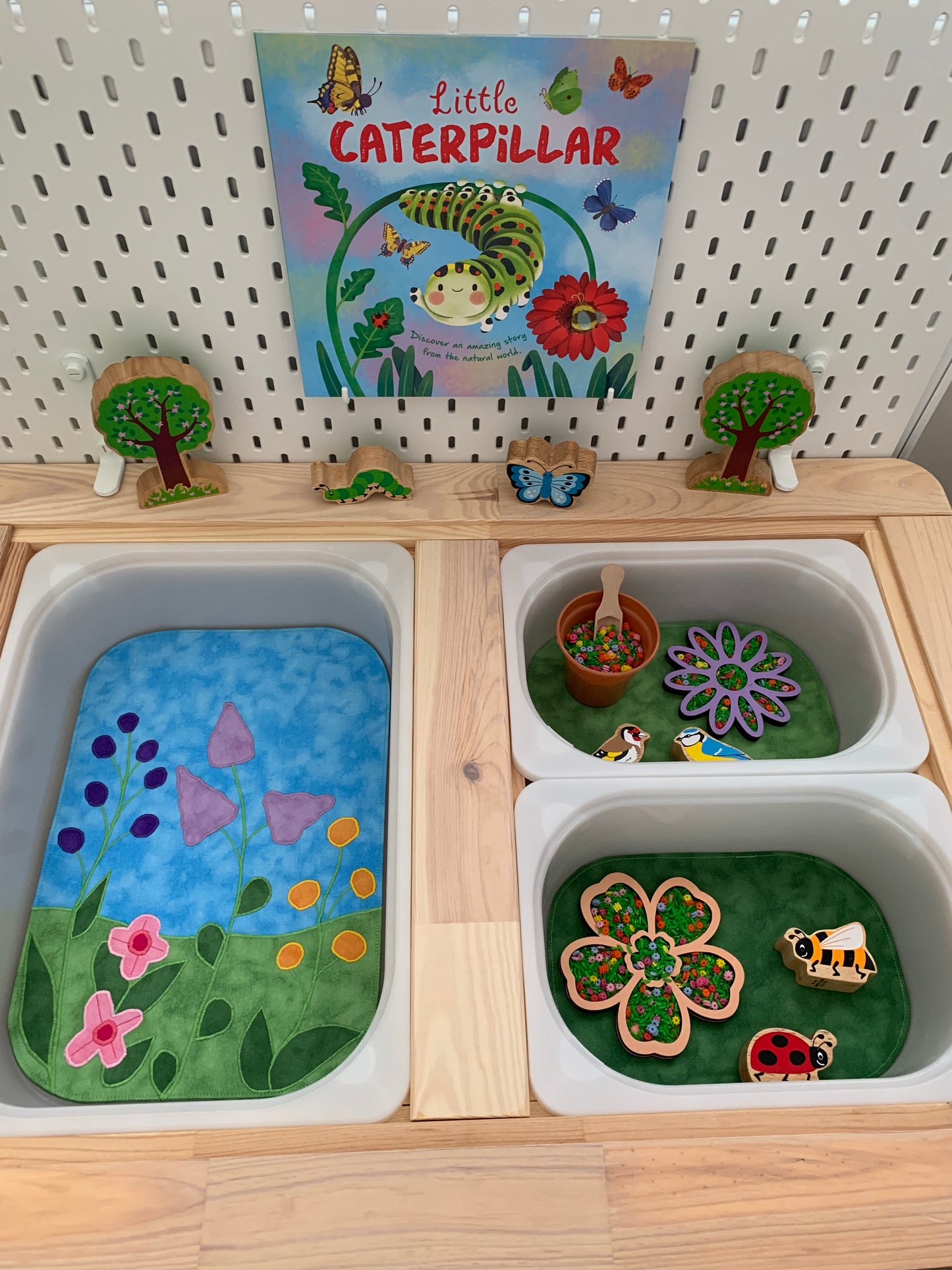 Flowers Play Mat - IN STOCK - Dark Green Reverse